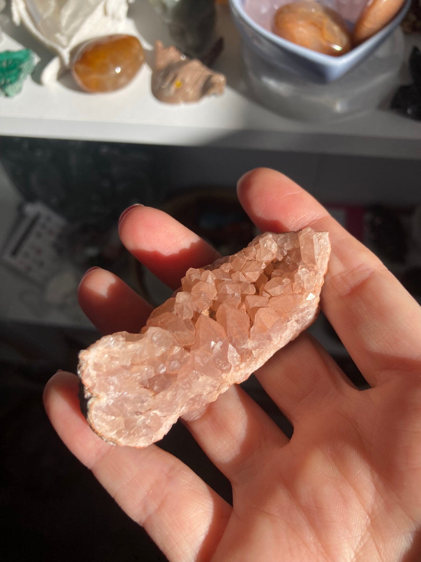 Pink patagonian amethyst small geode