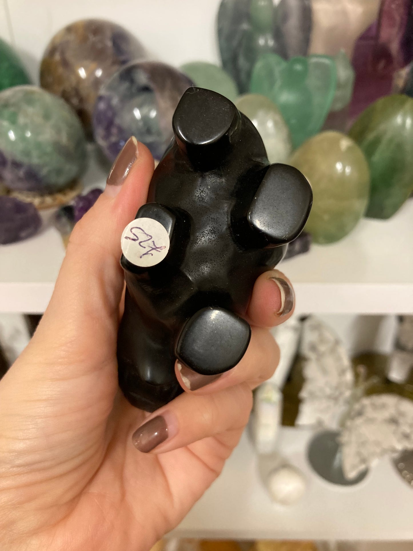 Obsidian Elephant carving