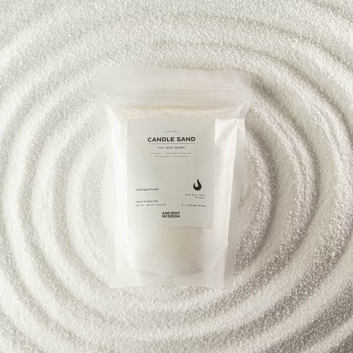 Candle Sand 300g (approx. 60 hours burn time with 4 wicks)