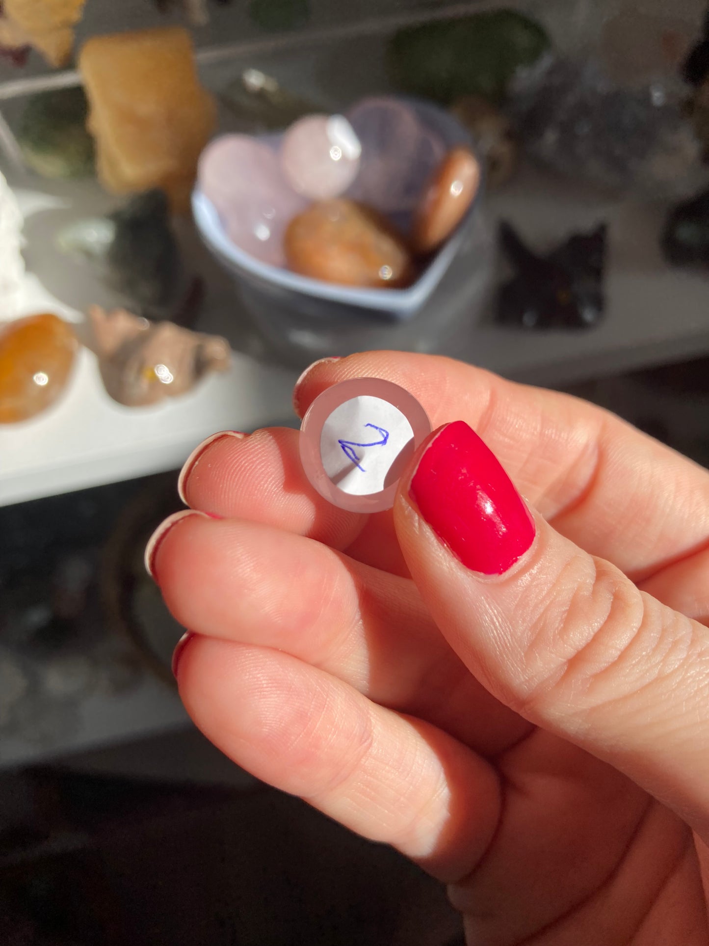 Mini rose quartz sphere