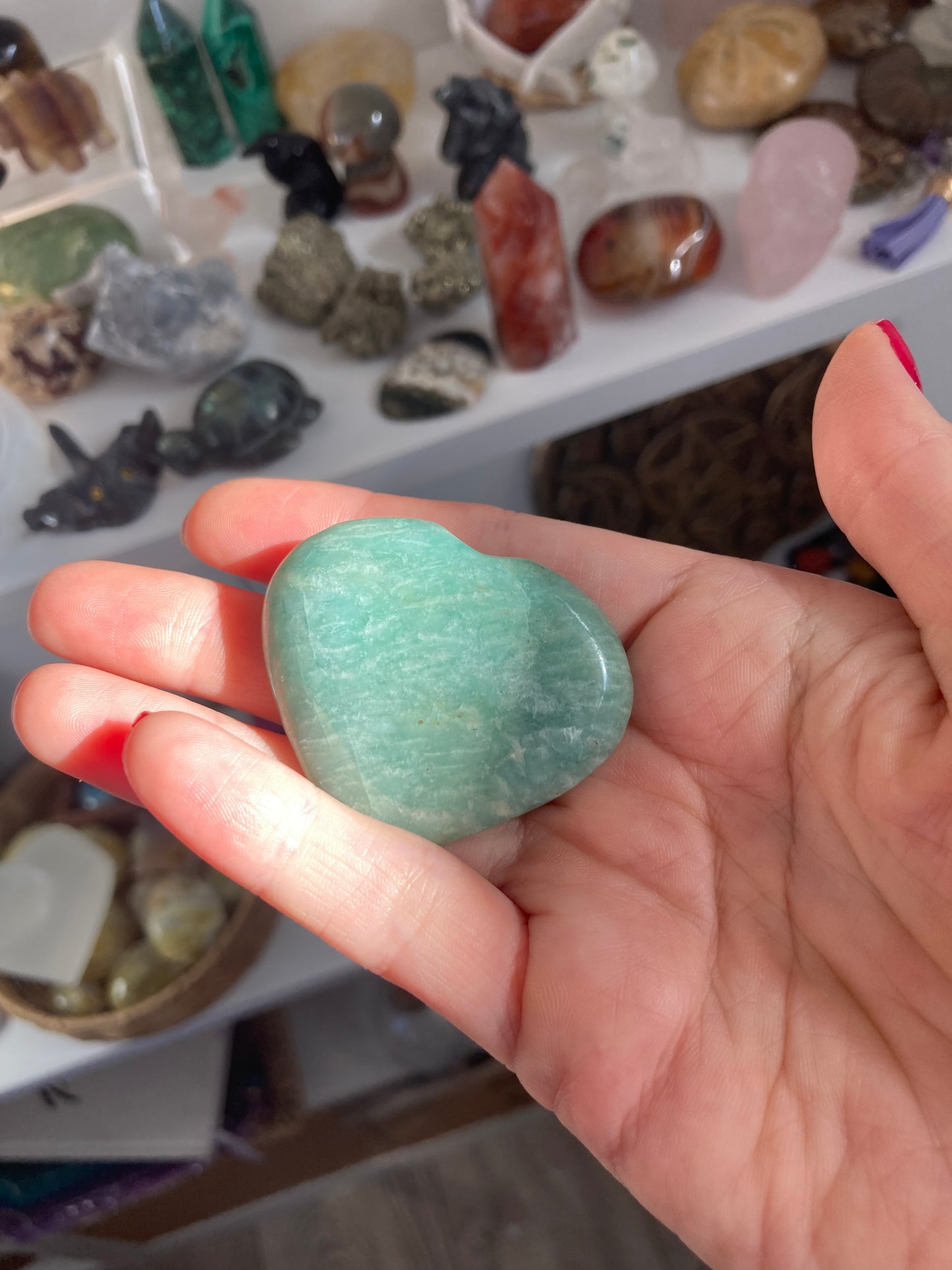 Amazonite heart