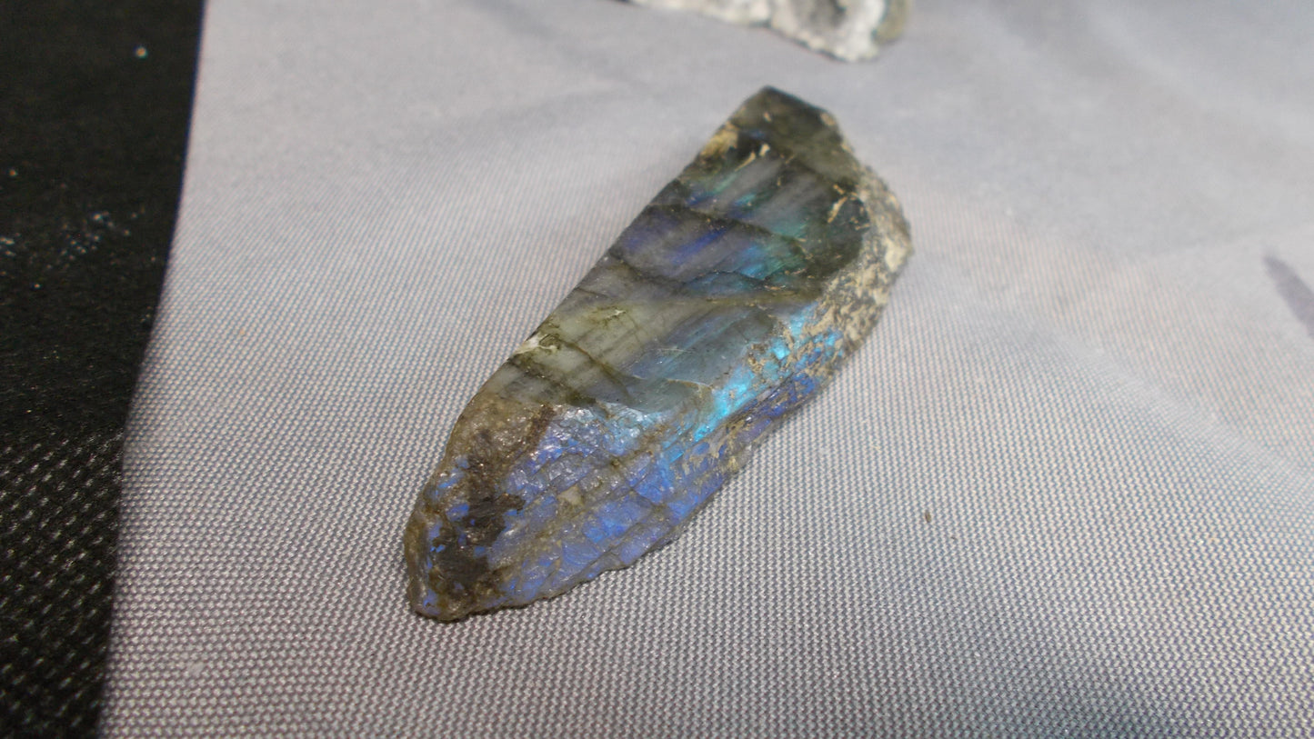 Half polished labradorite