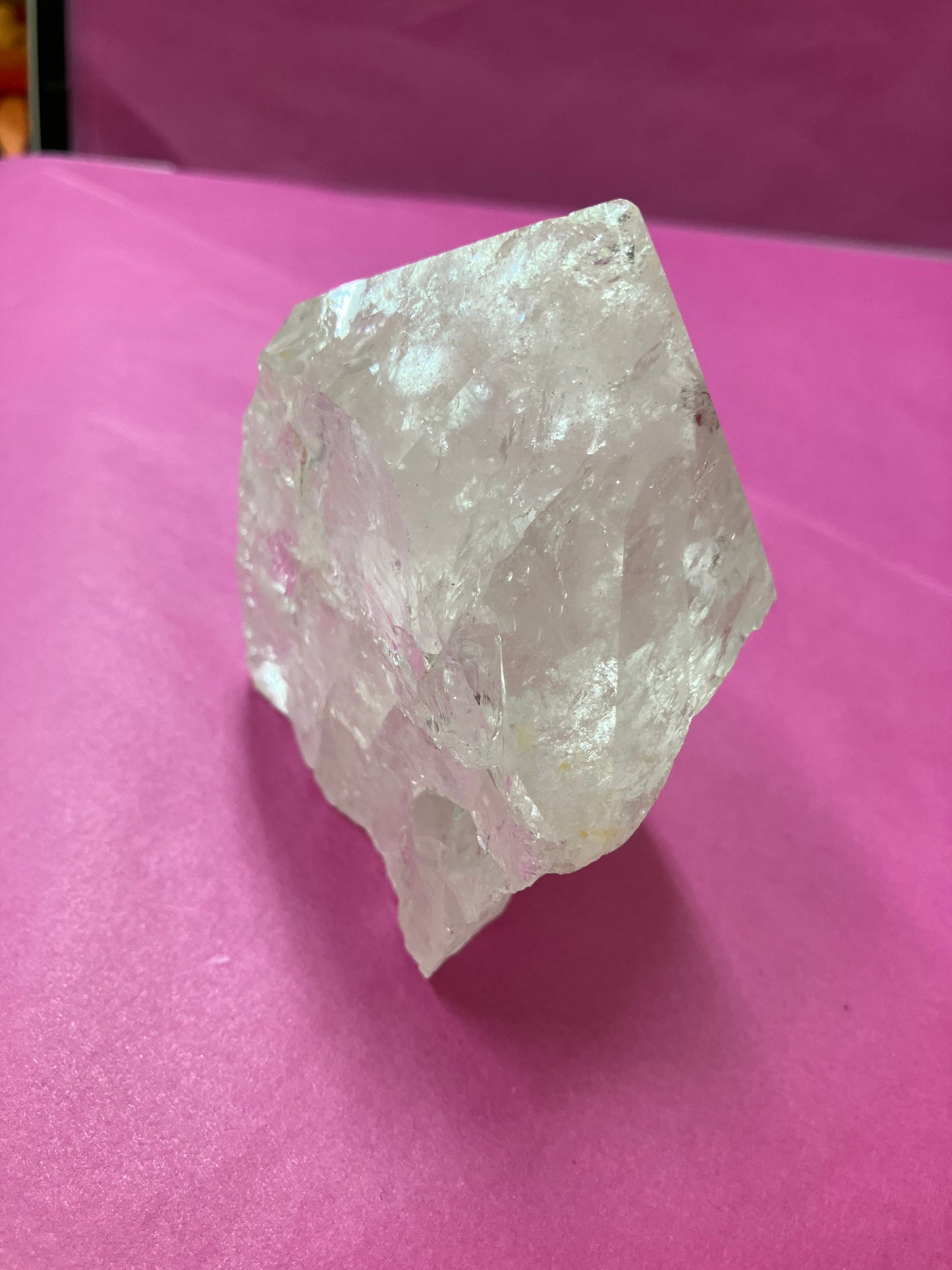 Clear Quartz cut base generator 265 grams