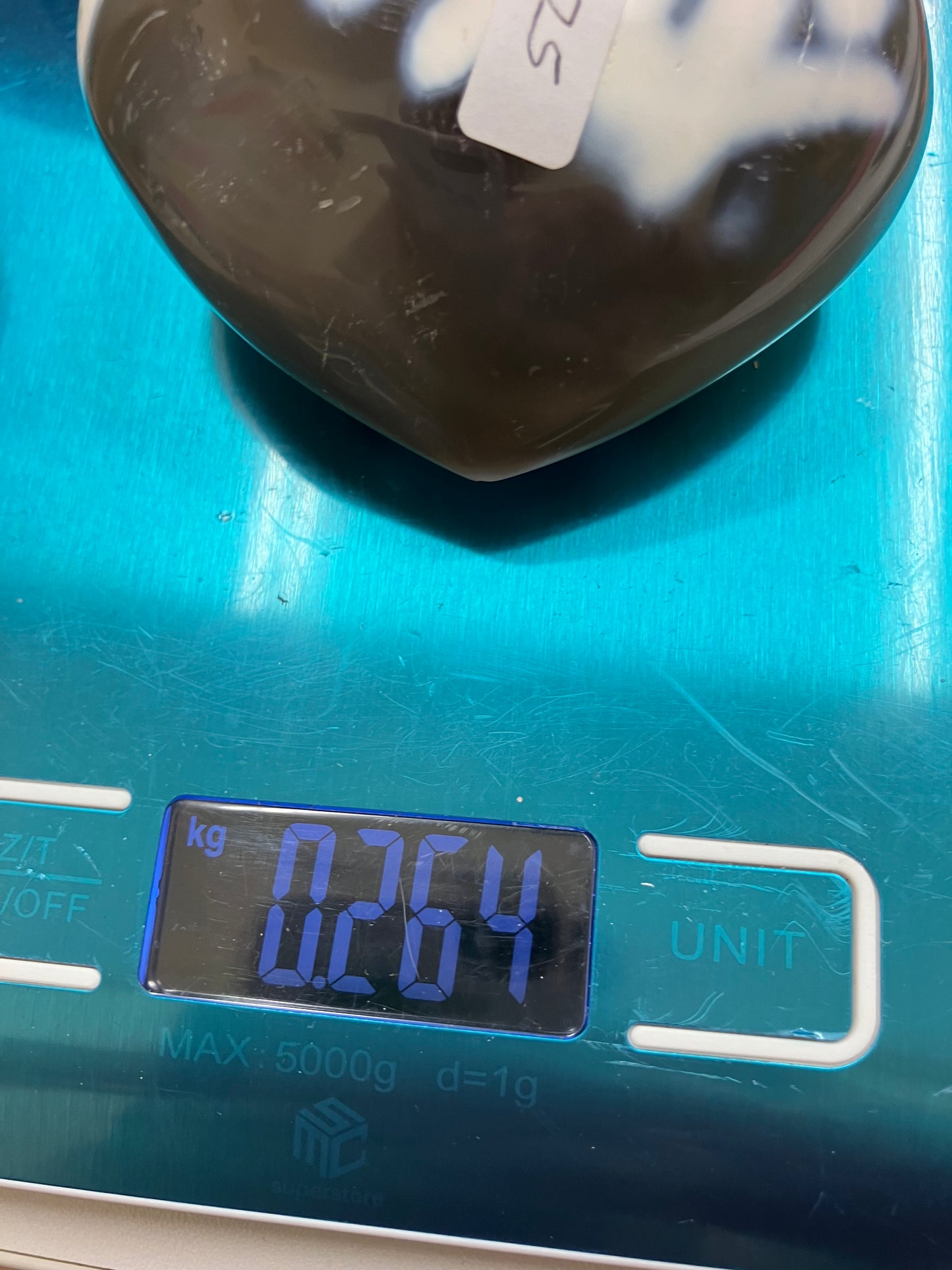 Orca Agate puff heart 262 grams