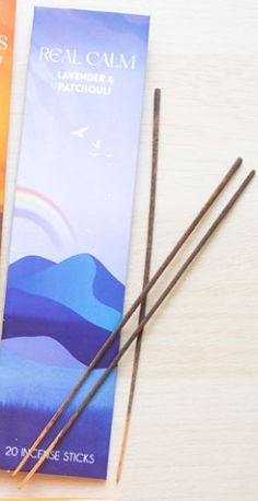 Real Calm Lavender and Patchouli incense sticks
