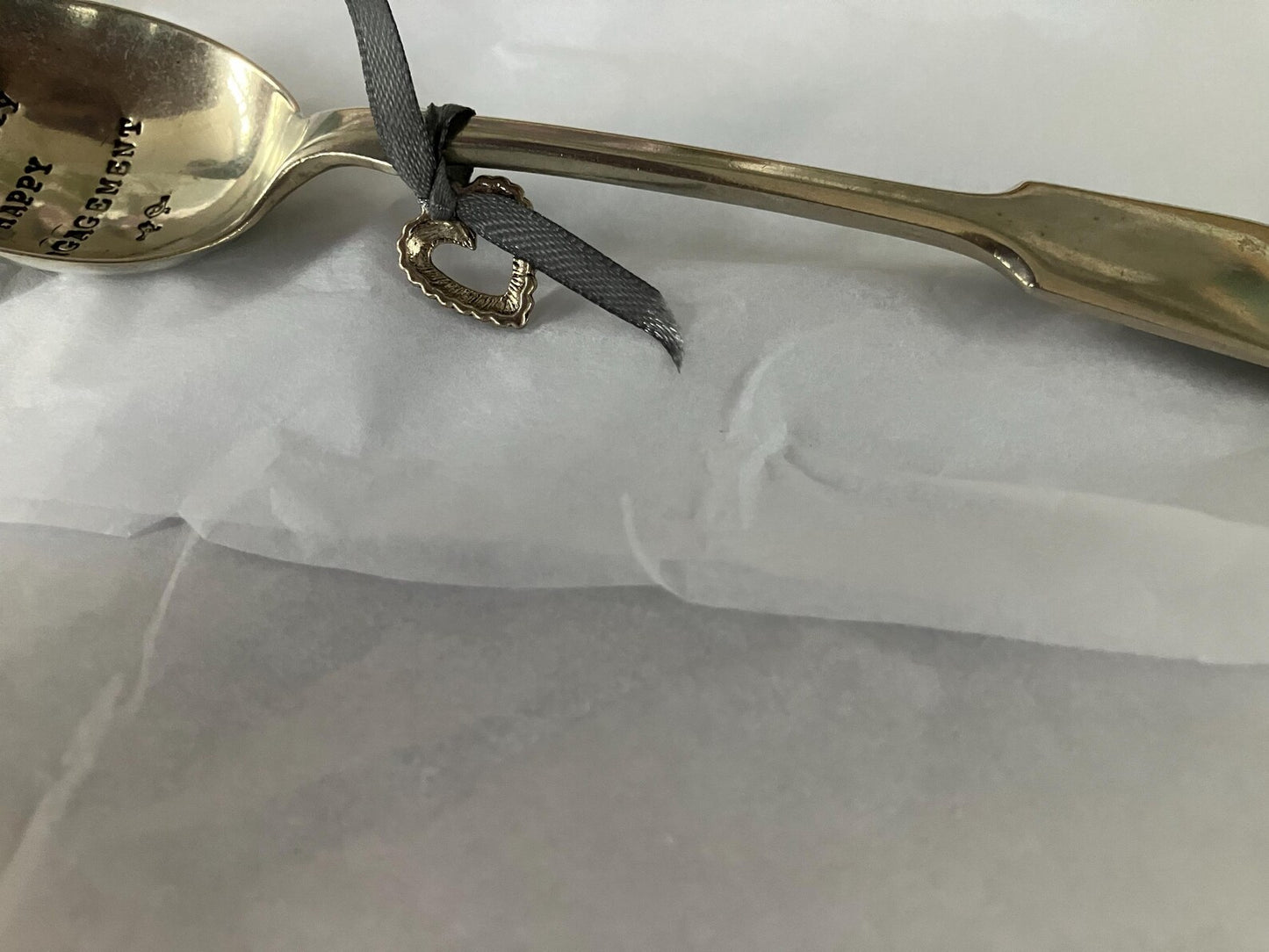 Engagement gift, unique hand stamped Vintage spoon