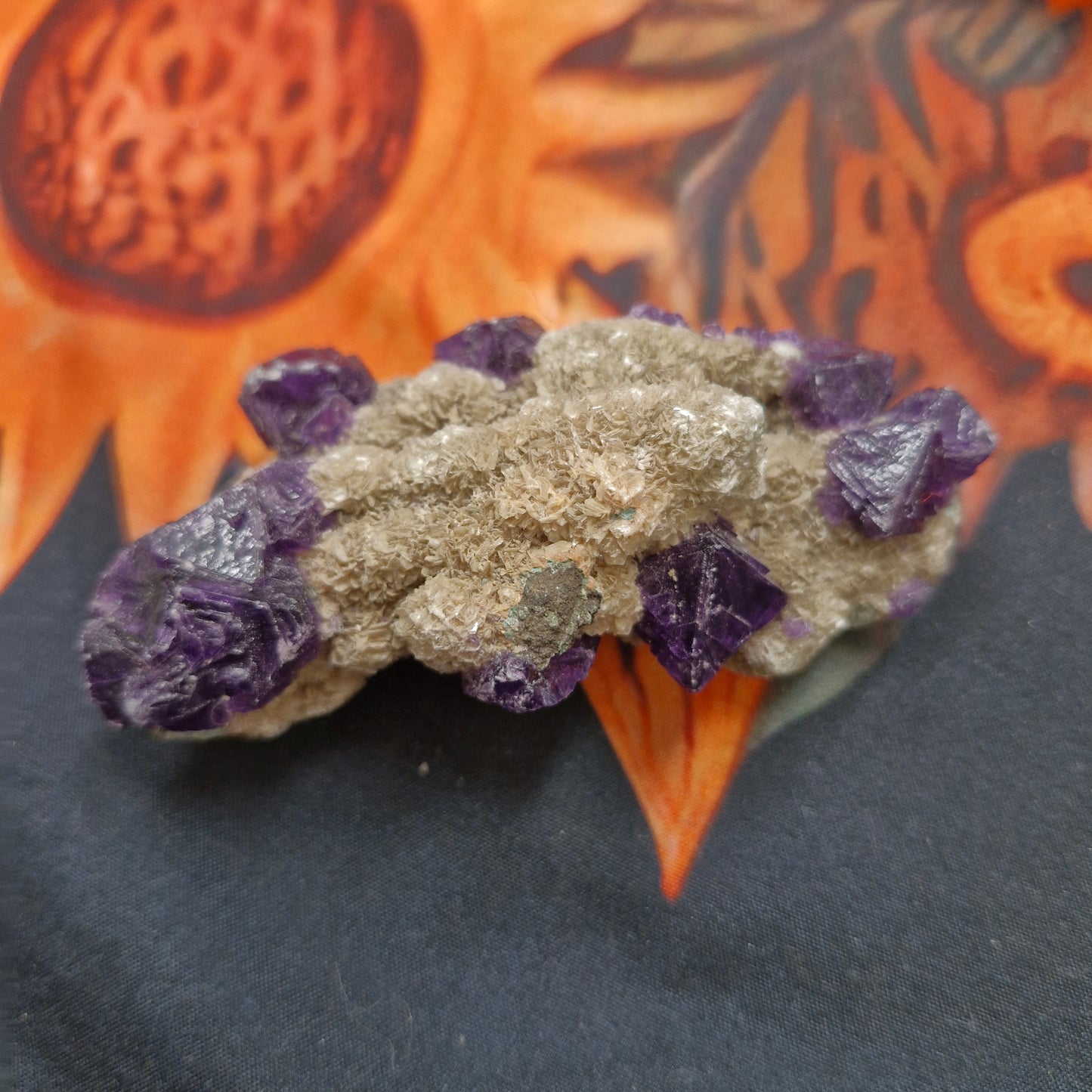 Fluorite on matrix specimen piece