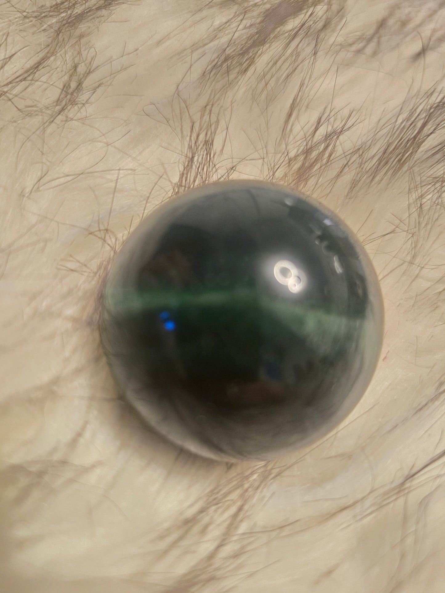 Green fluorite sphere