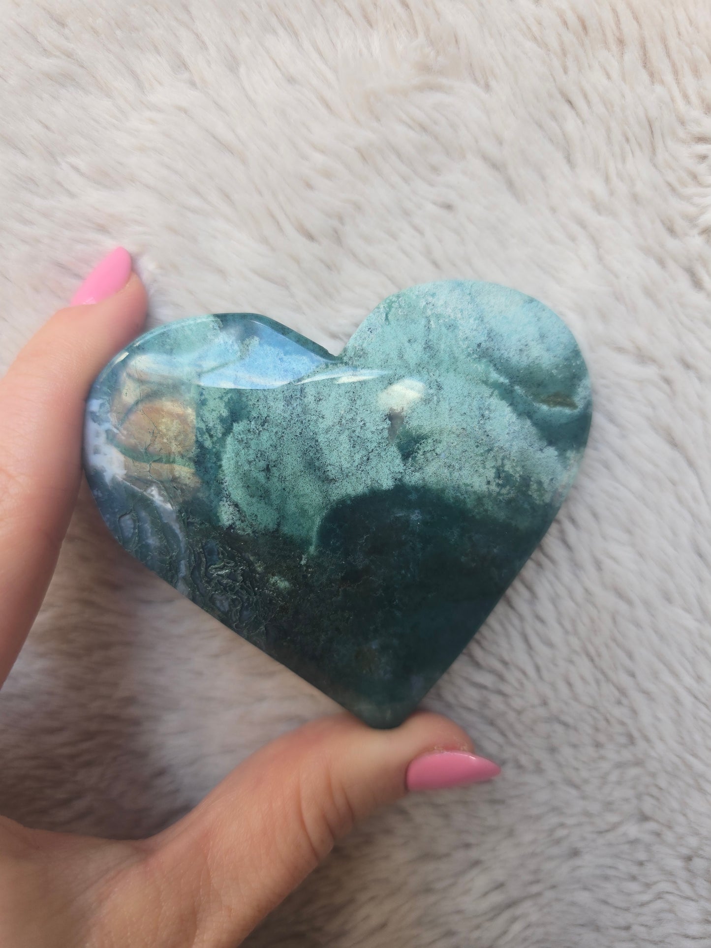 Moss Agate heart