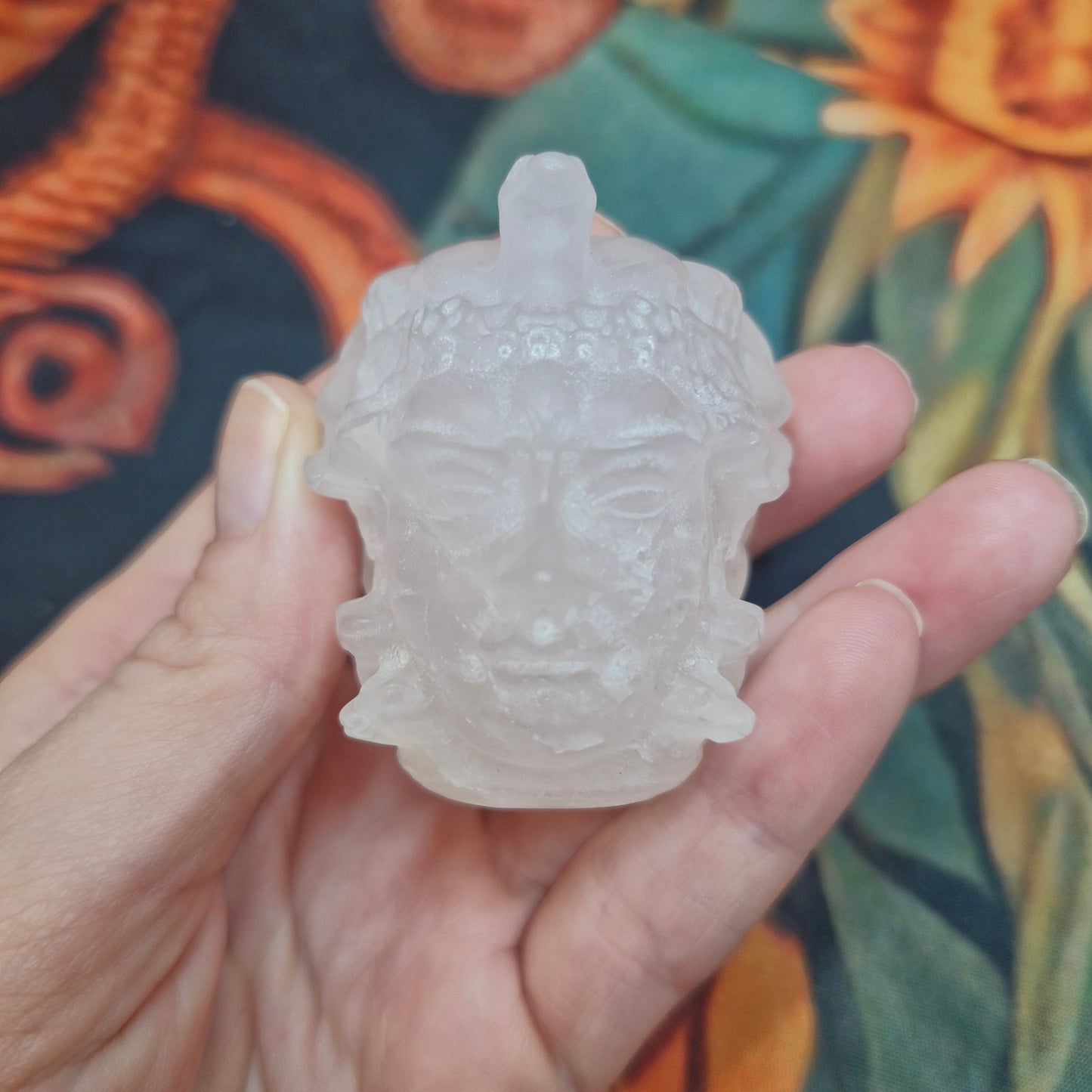 Medusa Head crystal carving