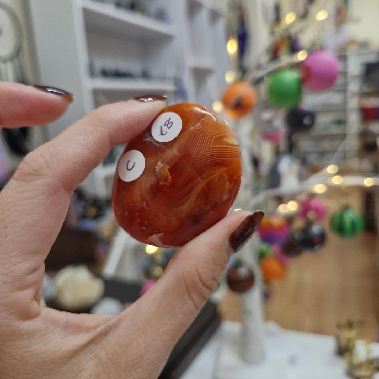 Carnelian Palm Stone