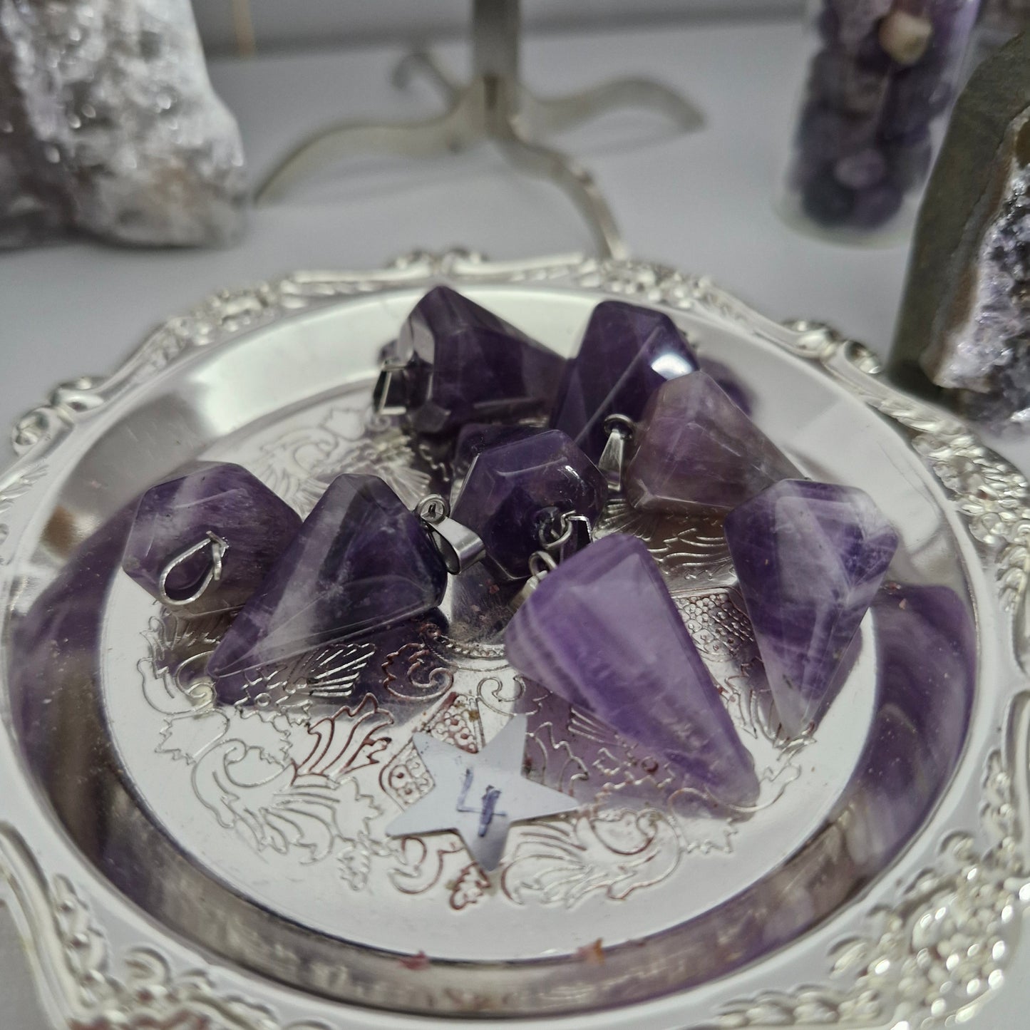 Amethyst mini pendants (per piece)