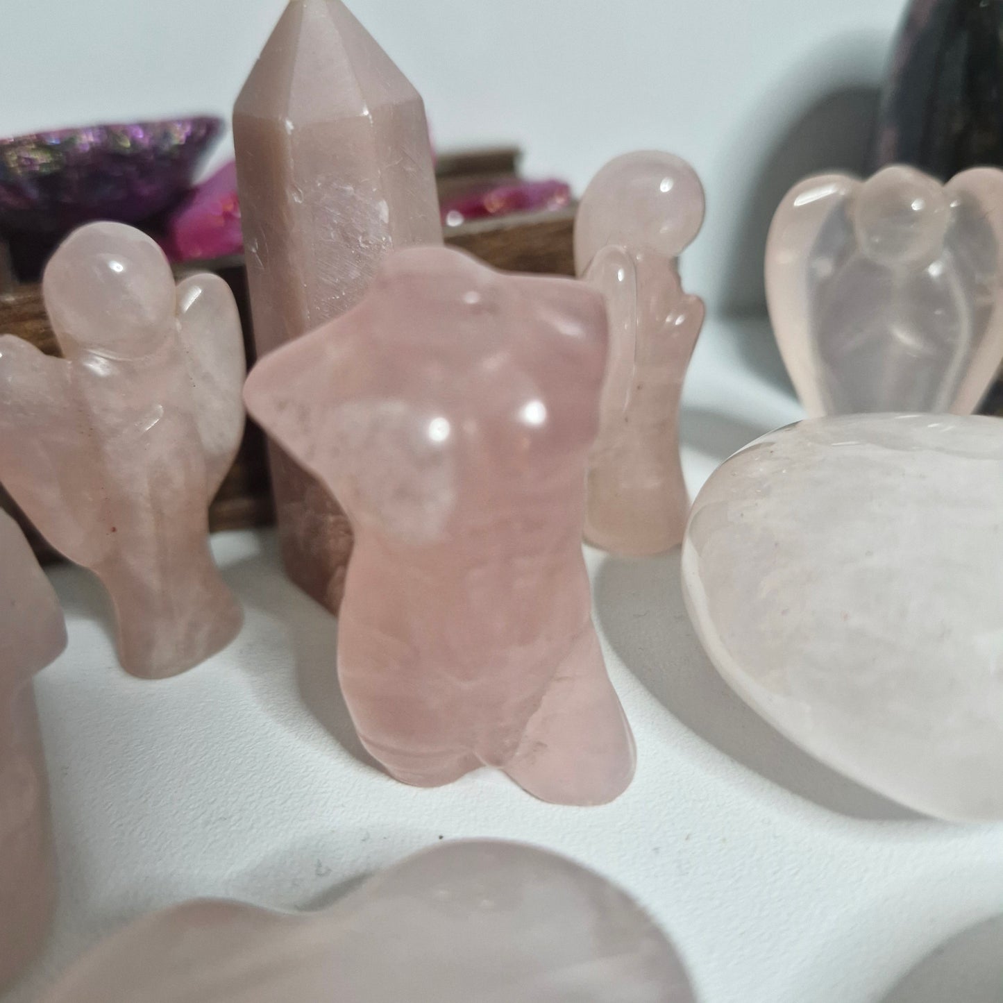 Rose quartz angels