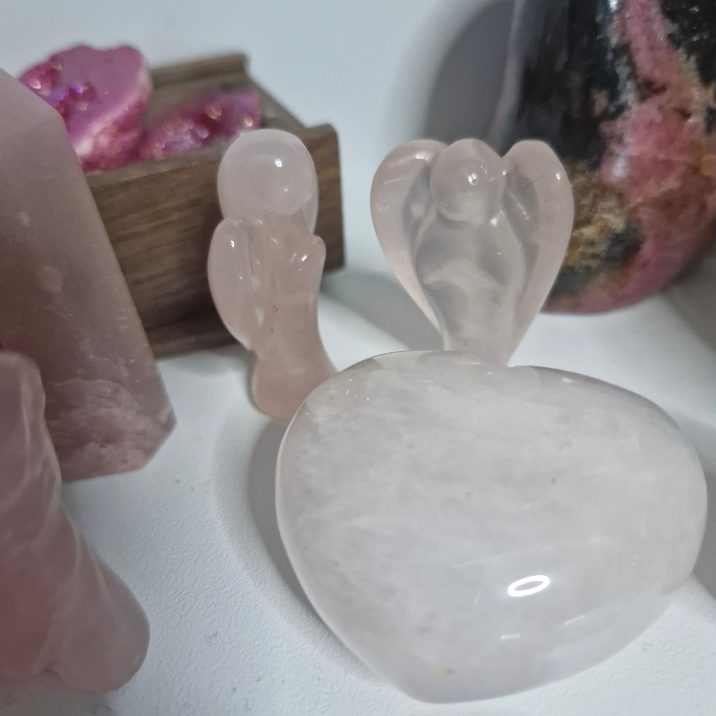 Rose quartz angels