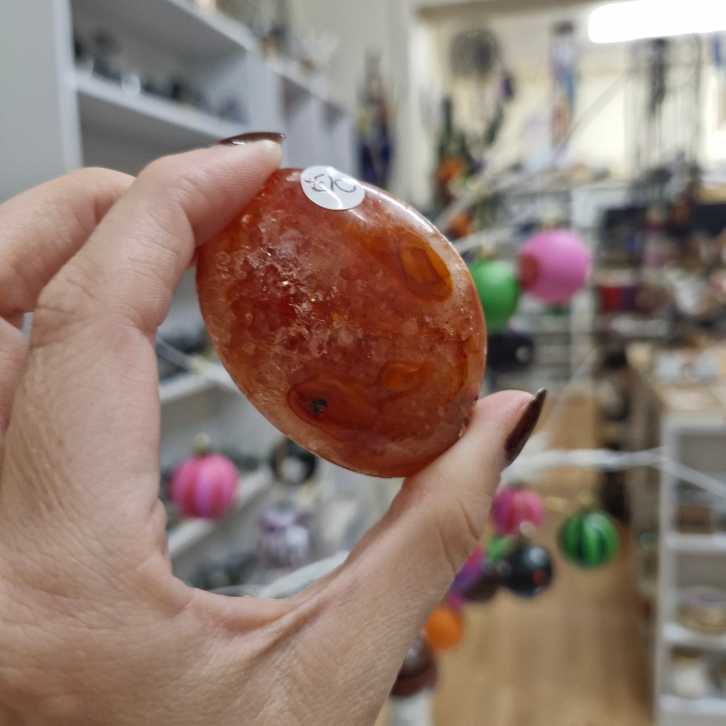 Carnelian Palm Stone