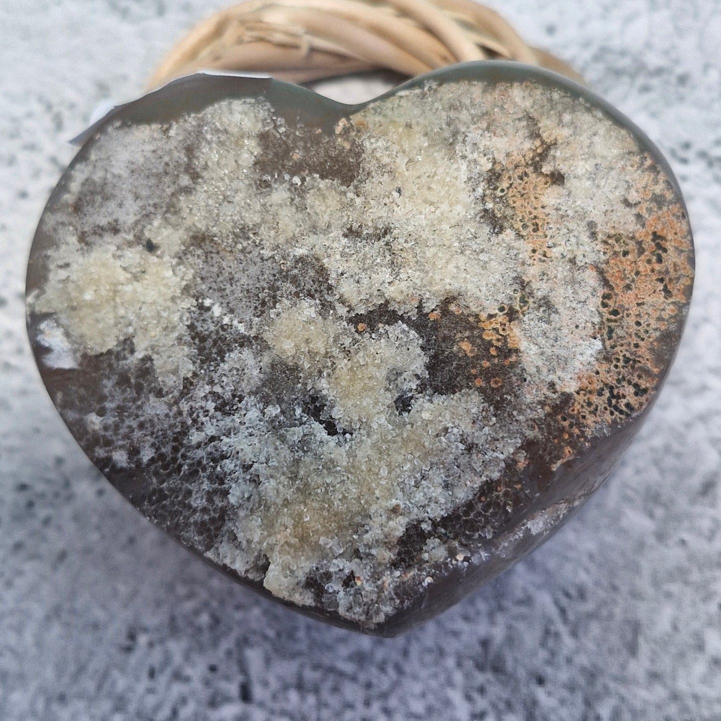 Grey amethyst heart