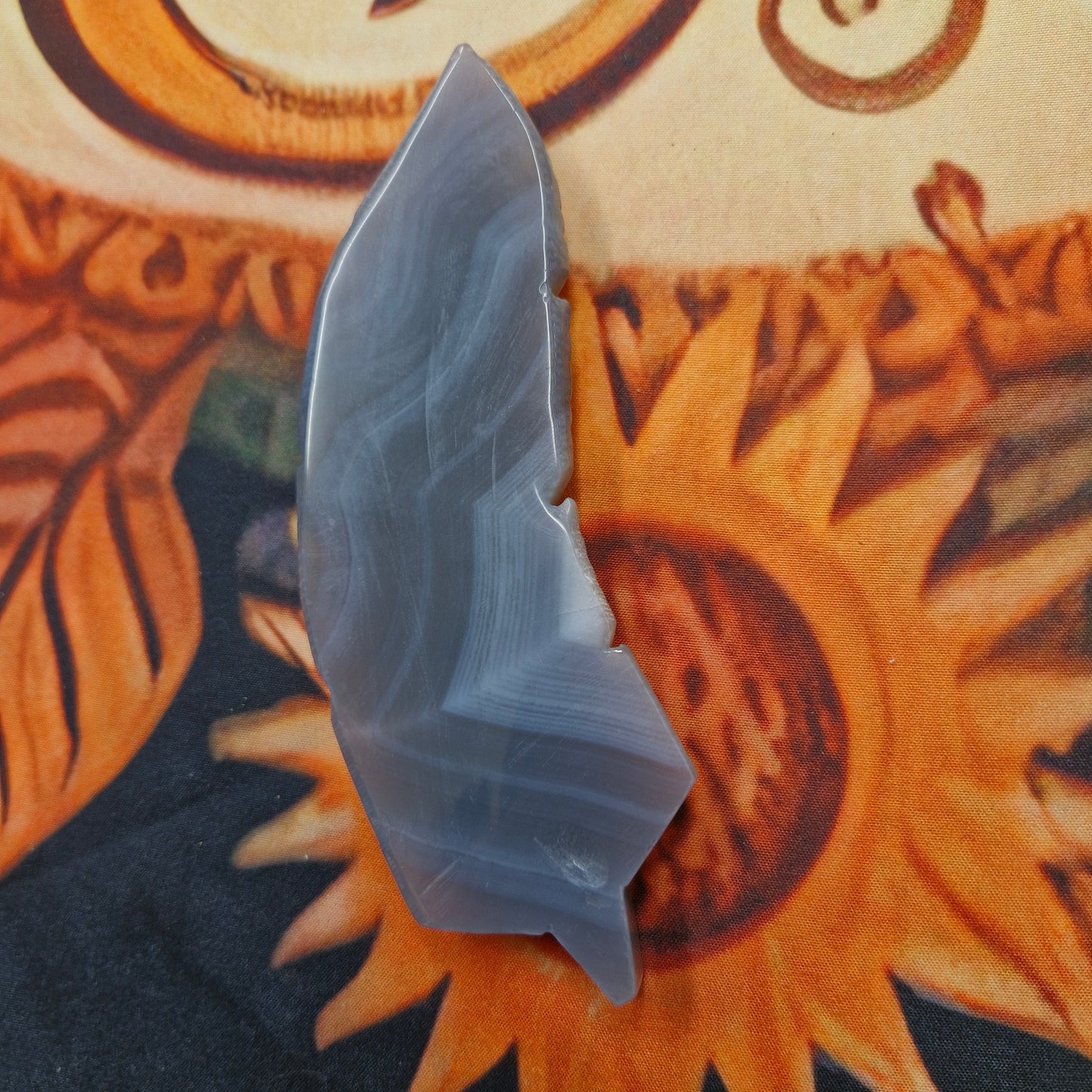 Grey agate feathers