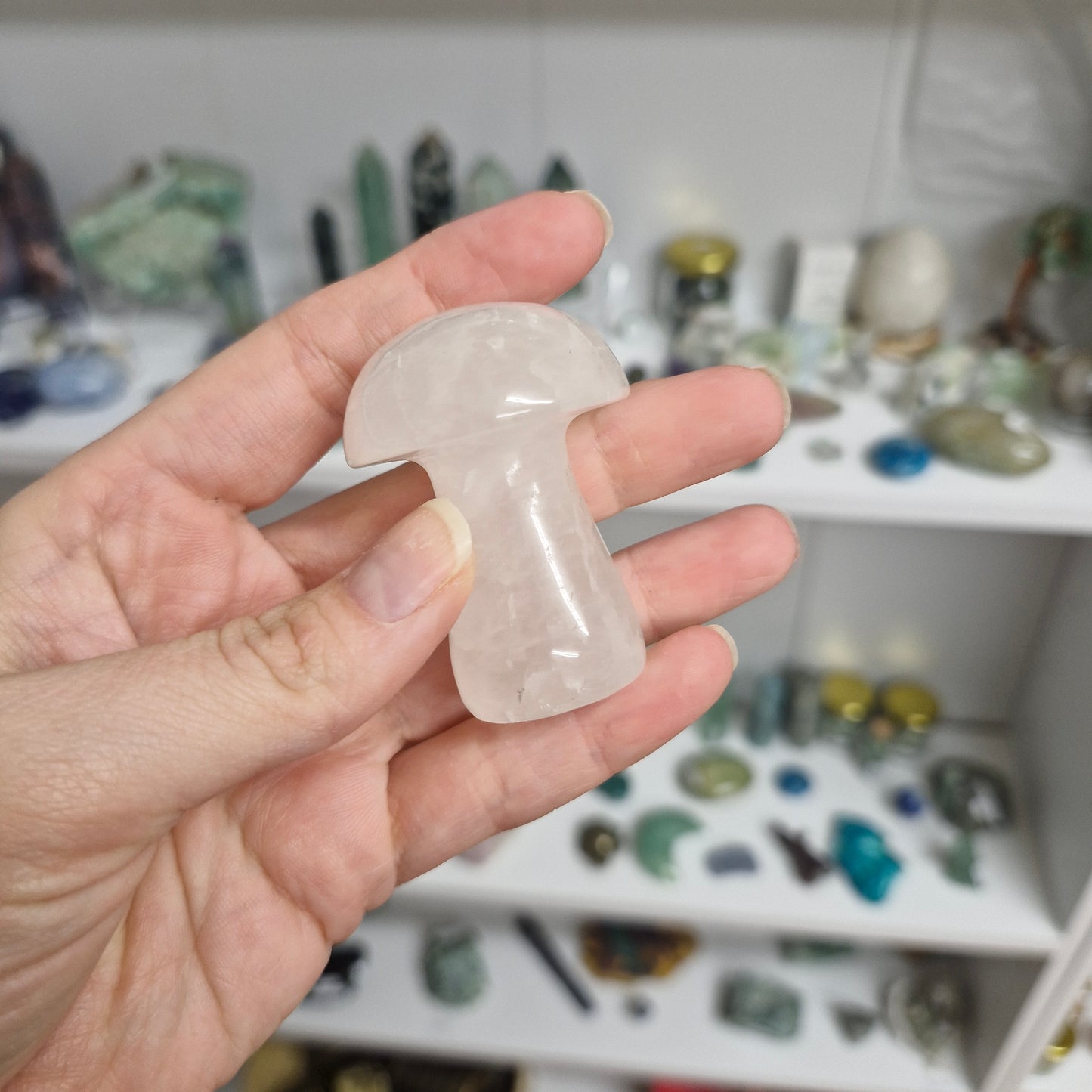 Clear quartz mushroom toadstool