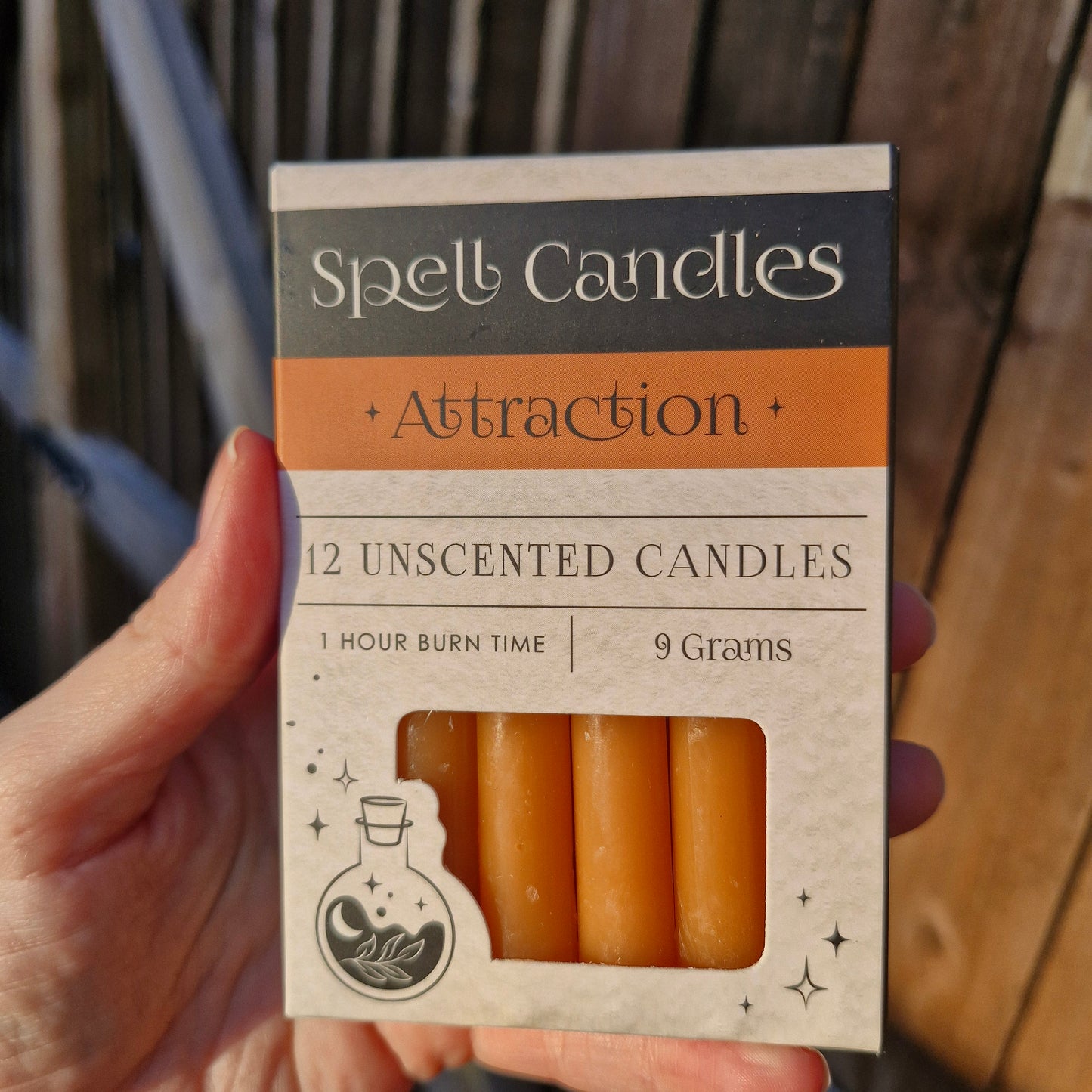 Attraction orange/peach spell candles