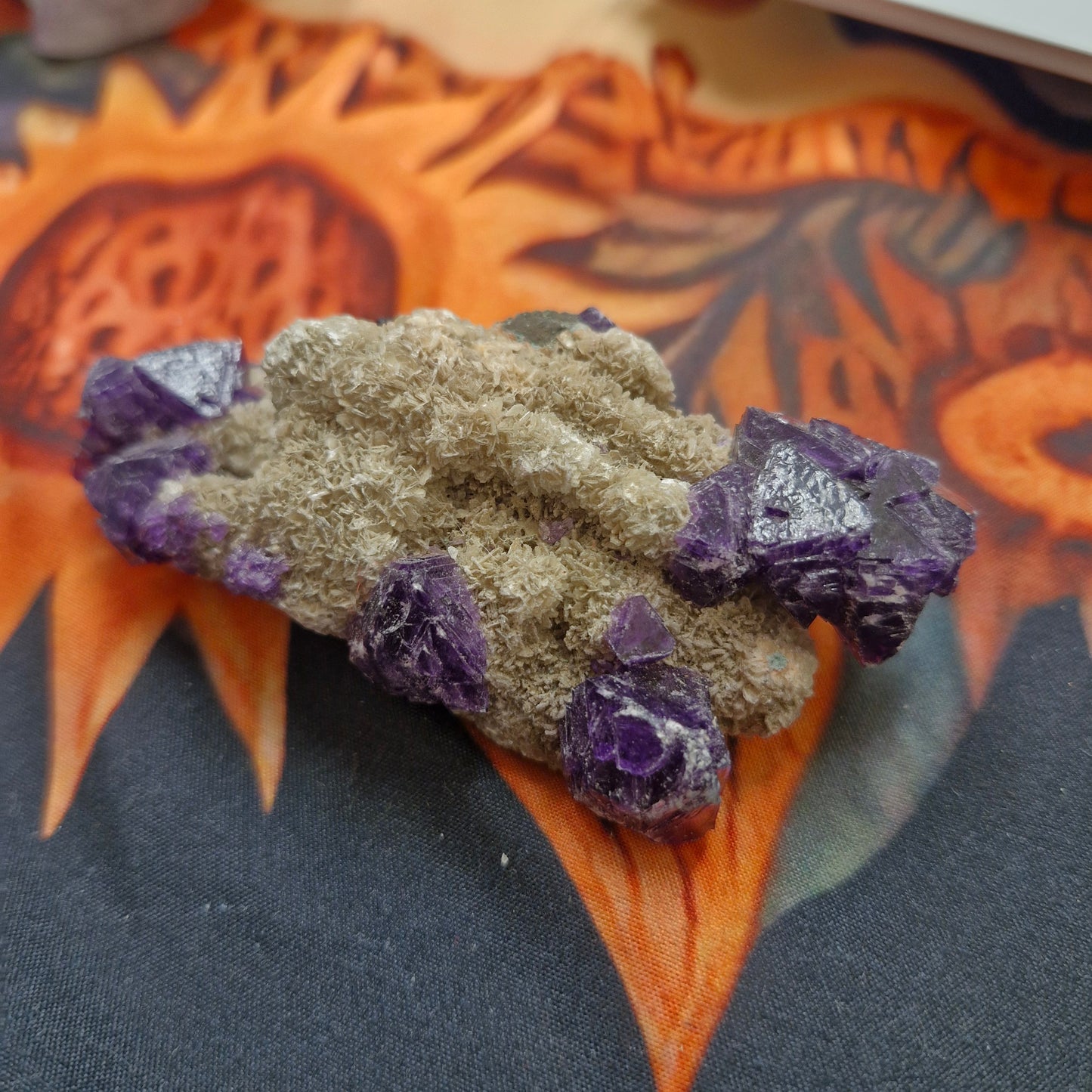 Fluorite on matrix specimen piece
