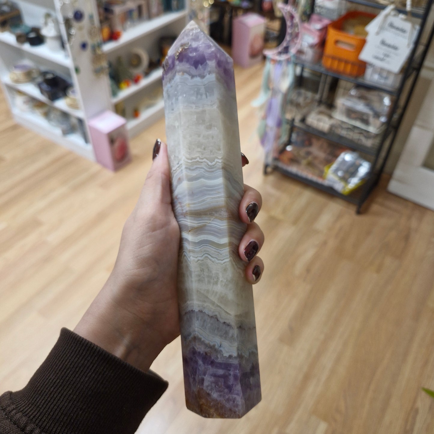 Amethyst agate extra large towers