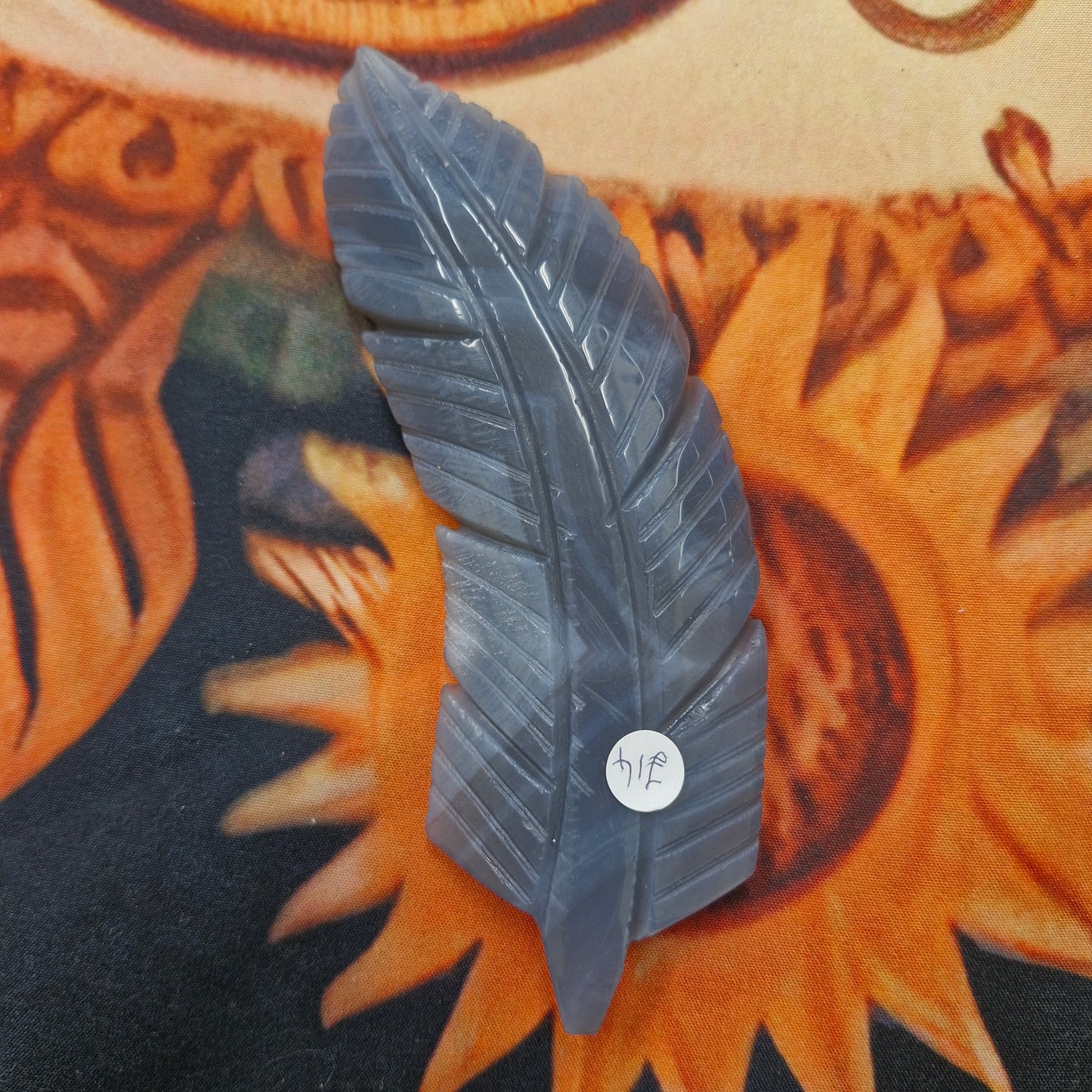 Grey agate feathers
