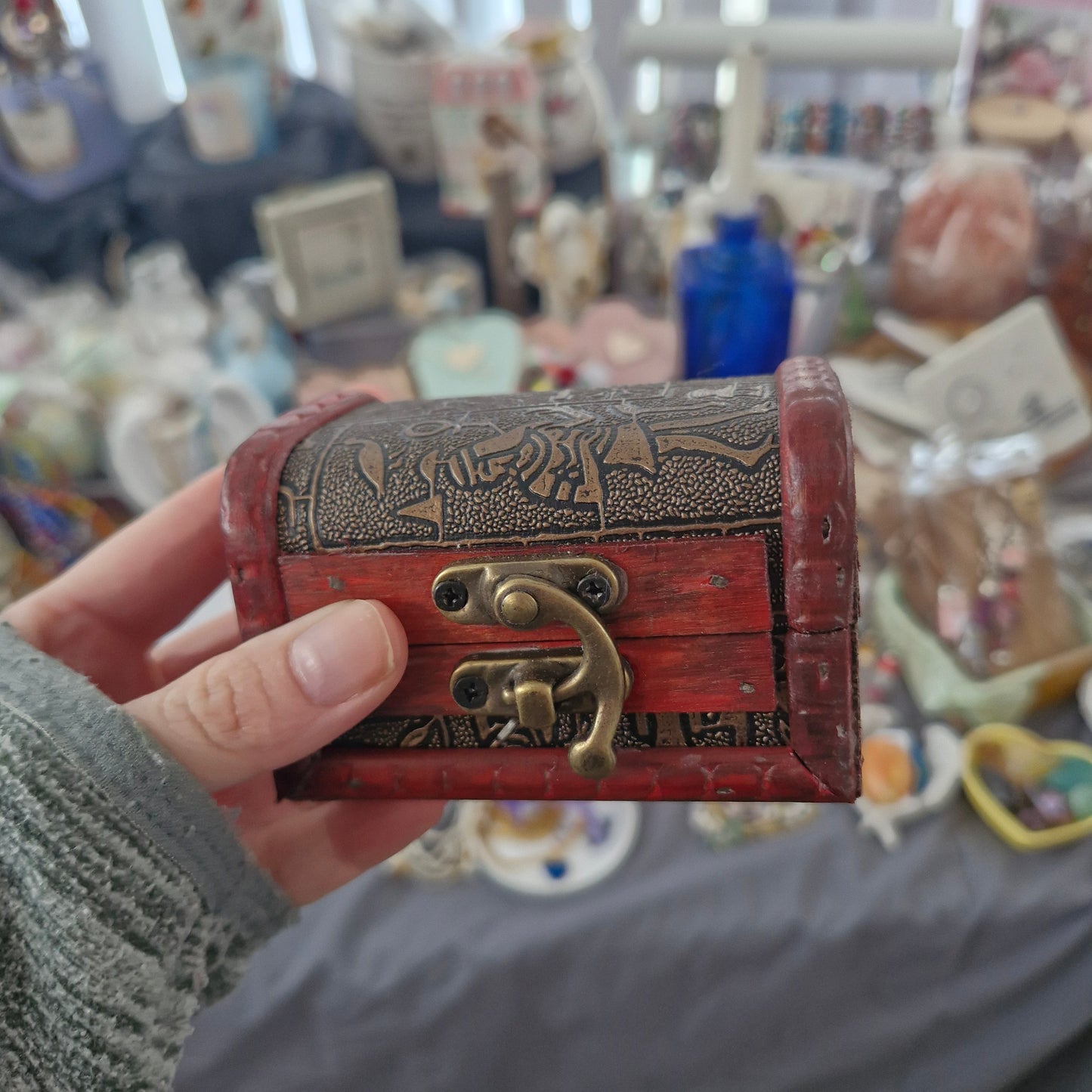 Heiroglyph Treasure chest trinket boxes