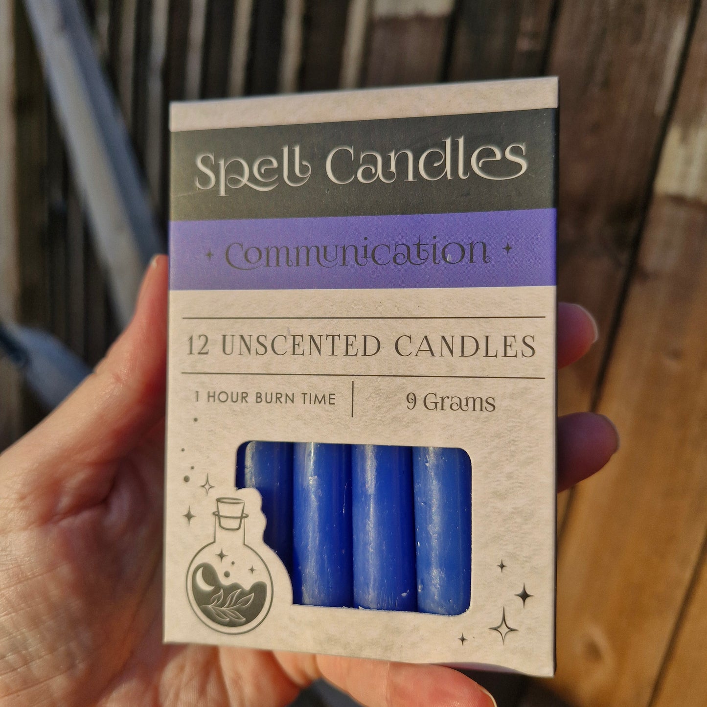 Communication blue spell candles
