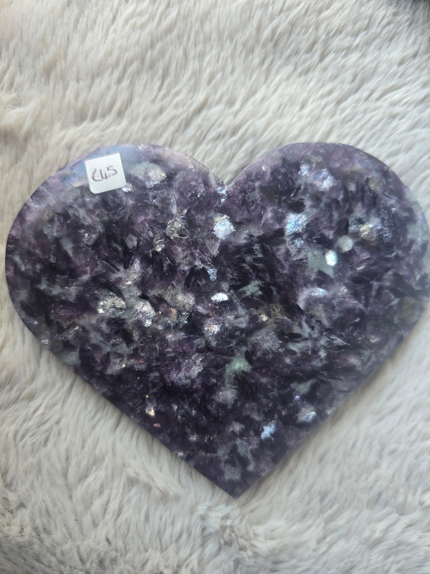 Lepidolite heart