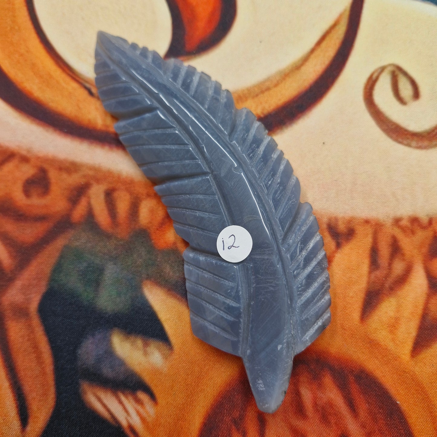 Grey agate feathers