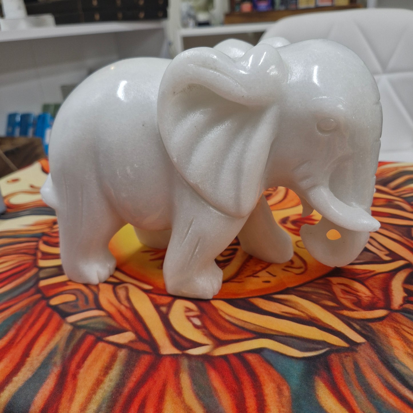 White Jade Elephant