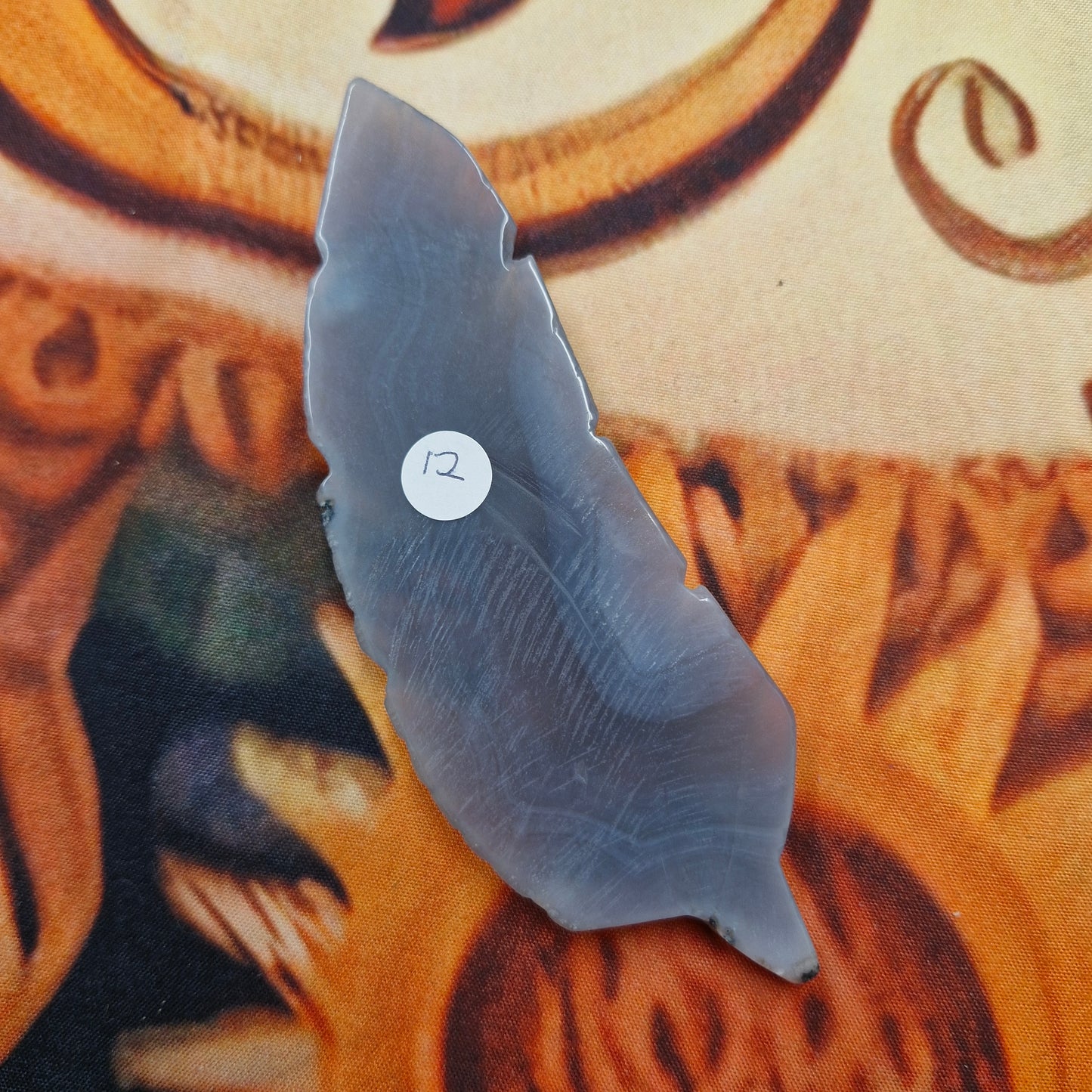 Grey agate feathers