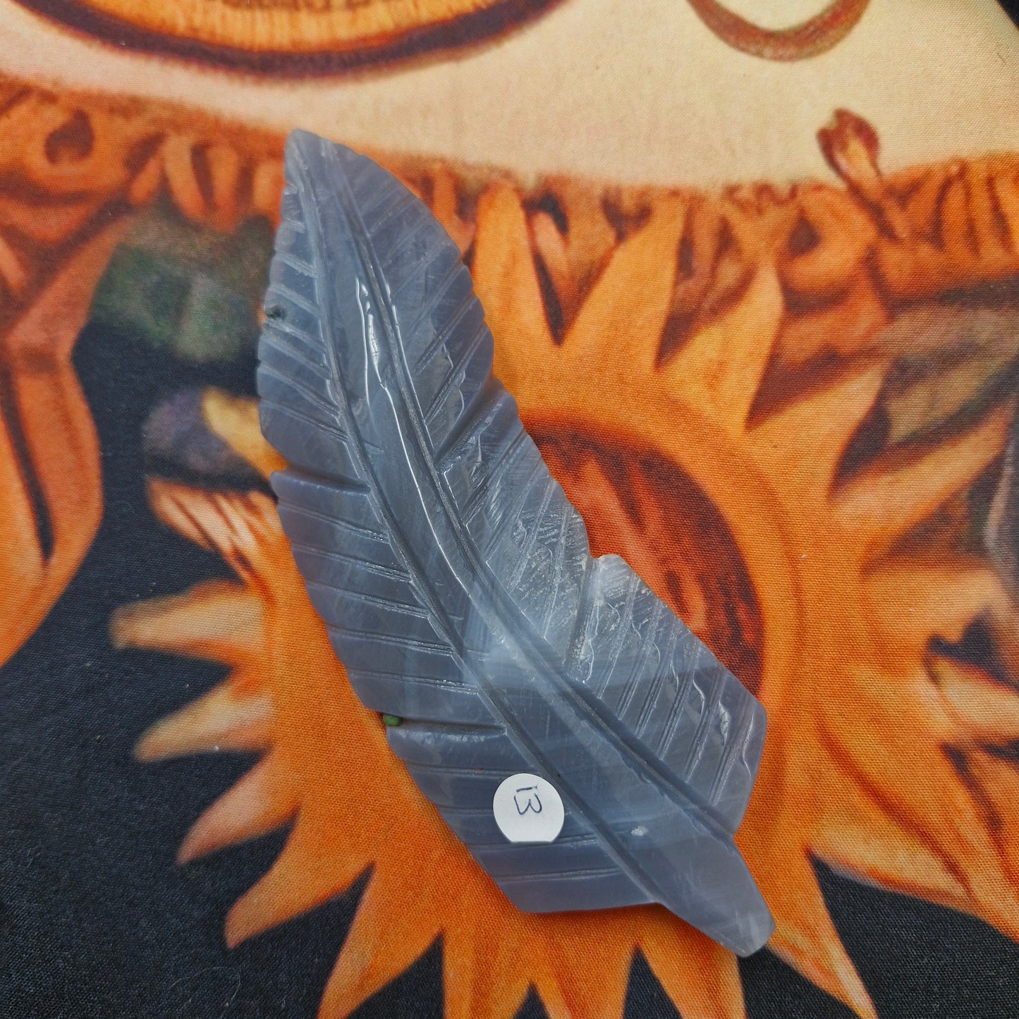 Grey agate feathers