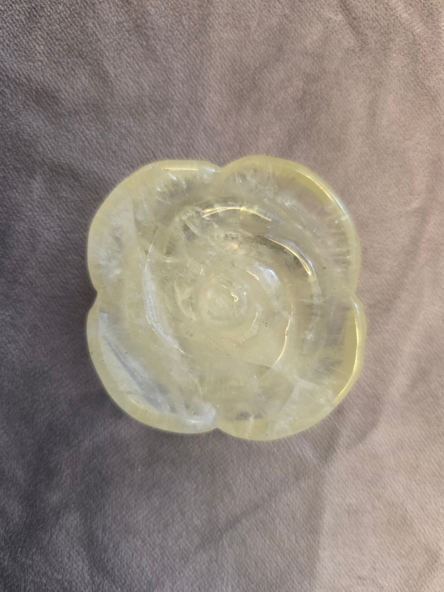 Citrine Rose (carved- flat)