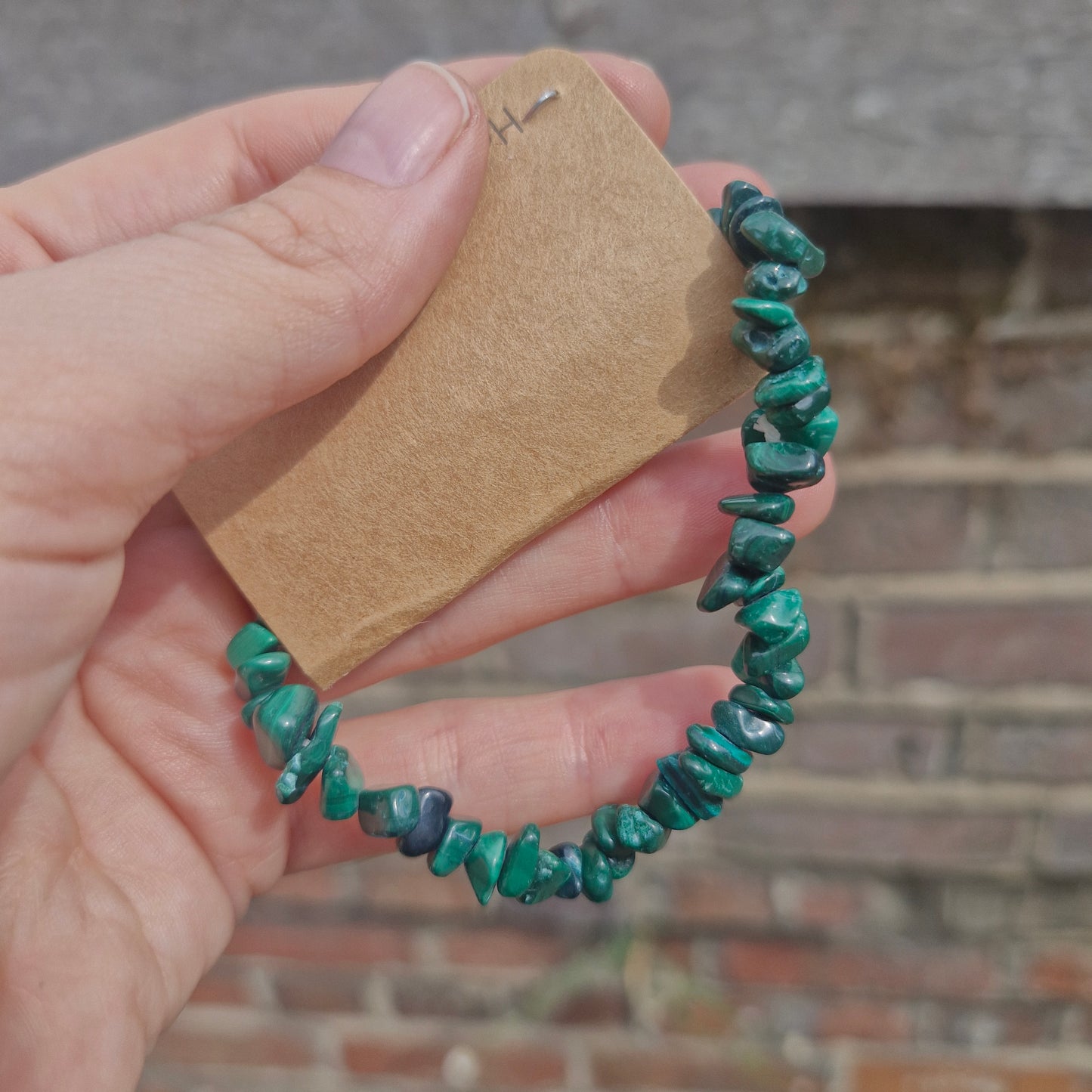 Malachite chip bracelet