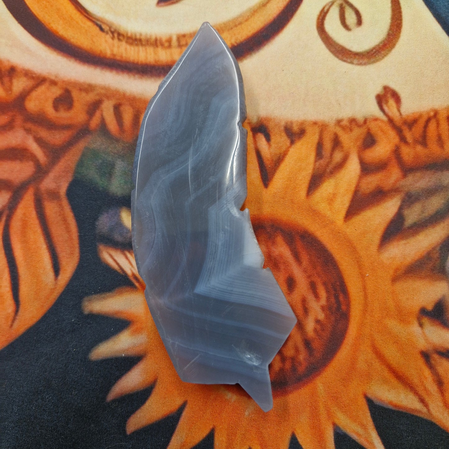Grey agate feathers