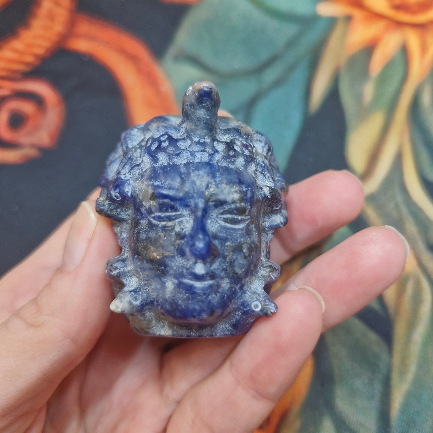 Medusa Head crystal carving
