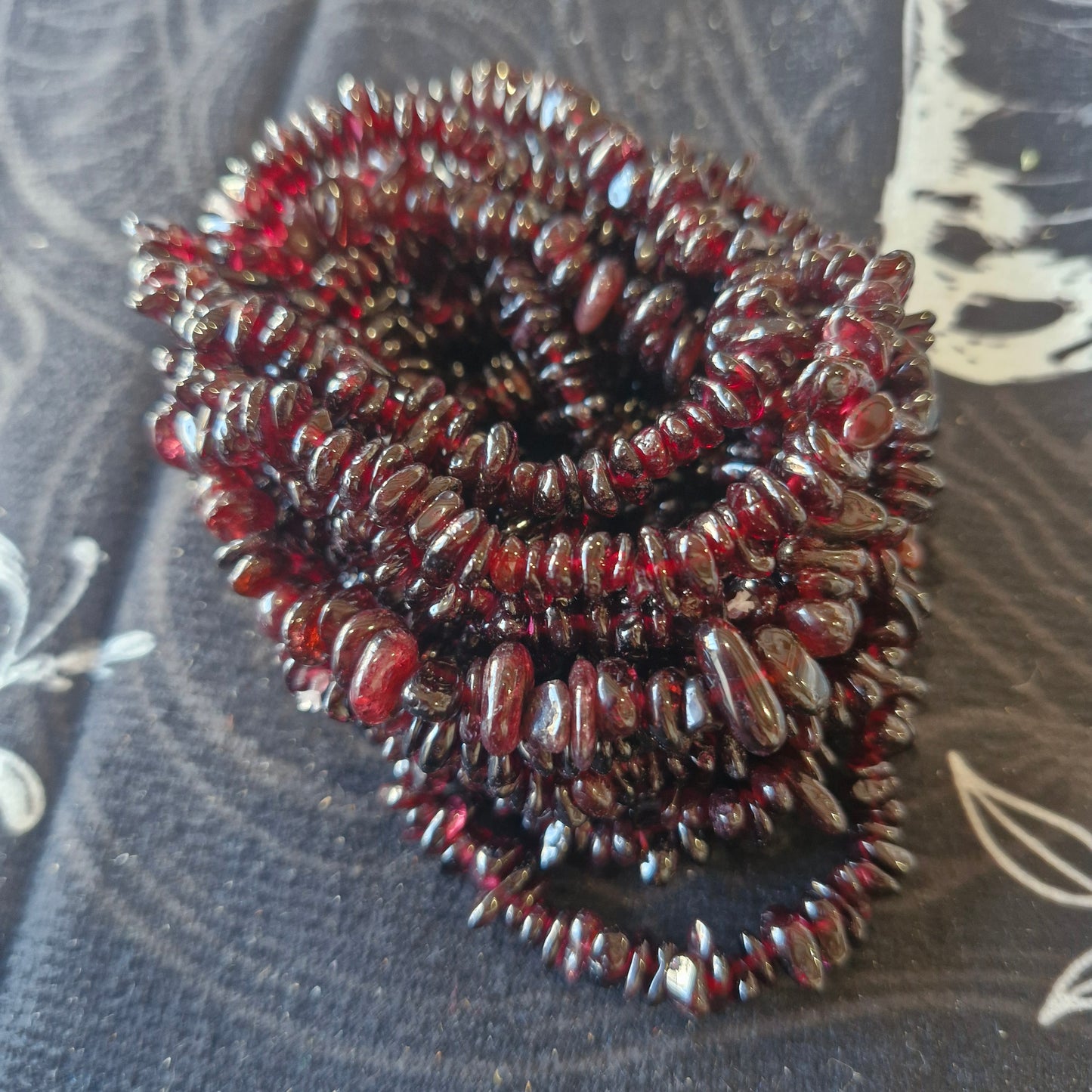 Garnet chip bracelet