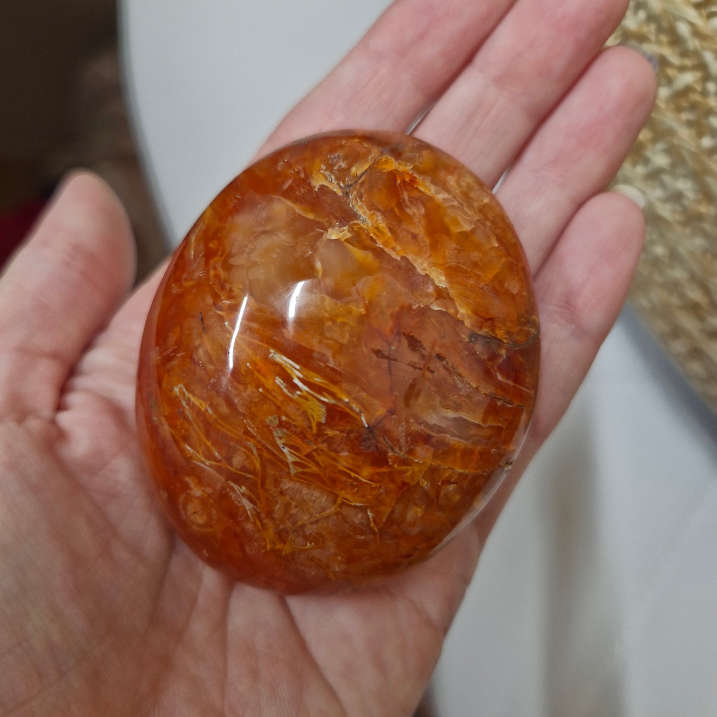 Carnelian Palm Stone