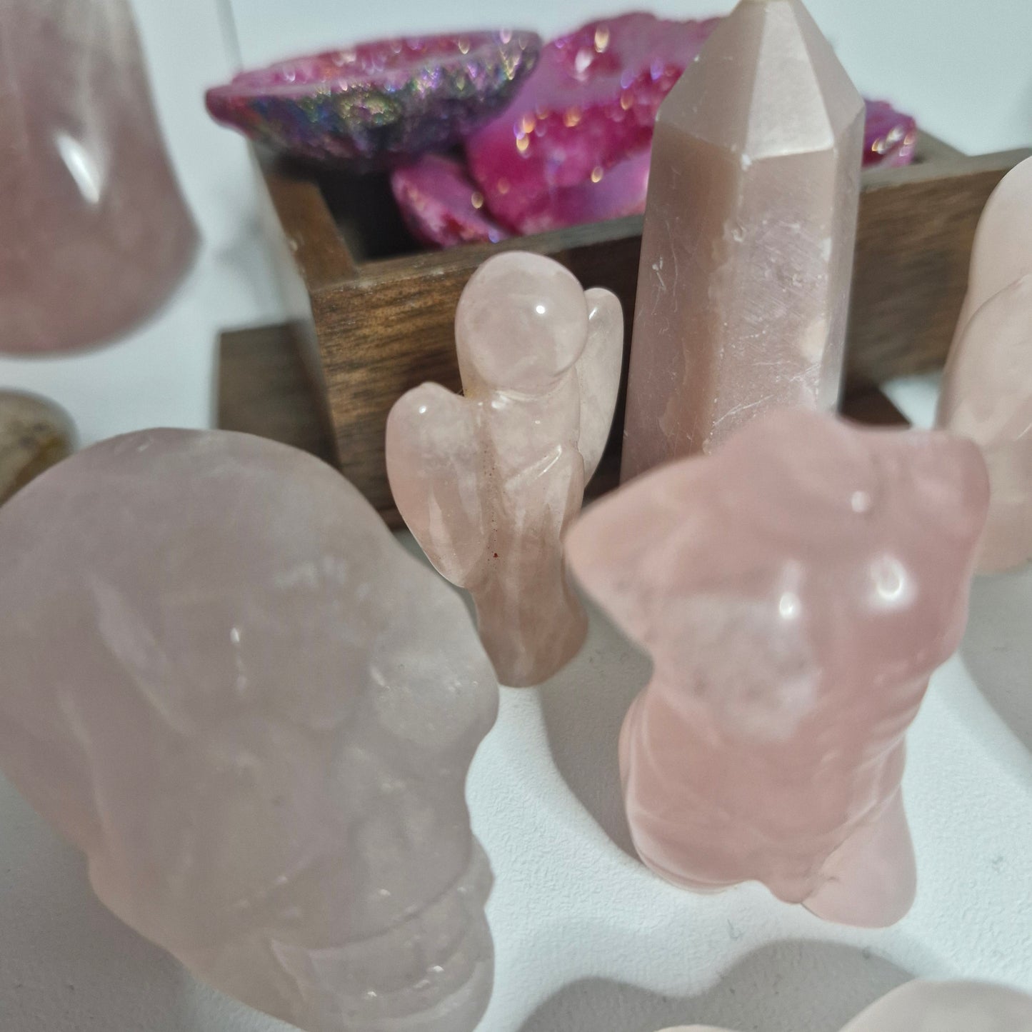 Rose quartz angels