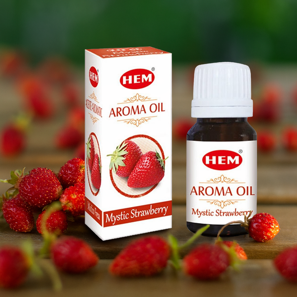 HEM mystic fragrance oils - strawberry, red fruits, musk, amber, rue, clove