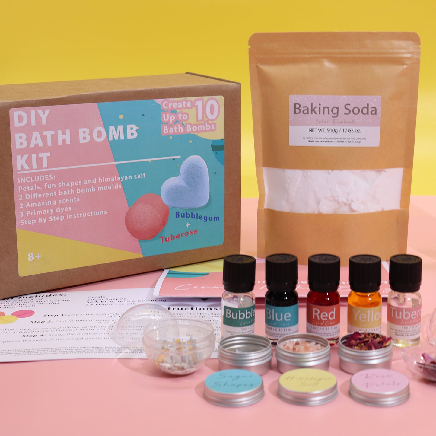 Tuberose and Bubblegum bath bomb kit