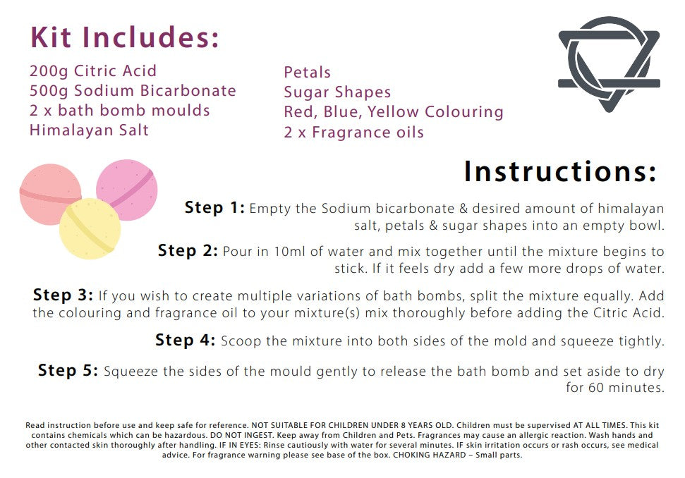 Tuberose and Bubblegum bath bomb kit