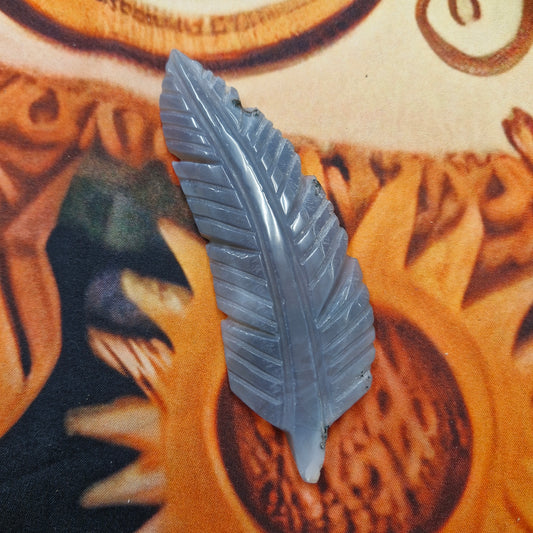 Grey agate feathers