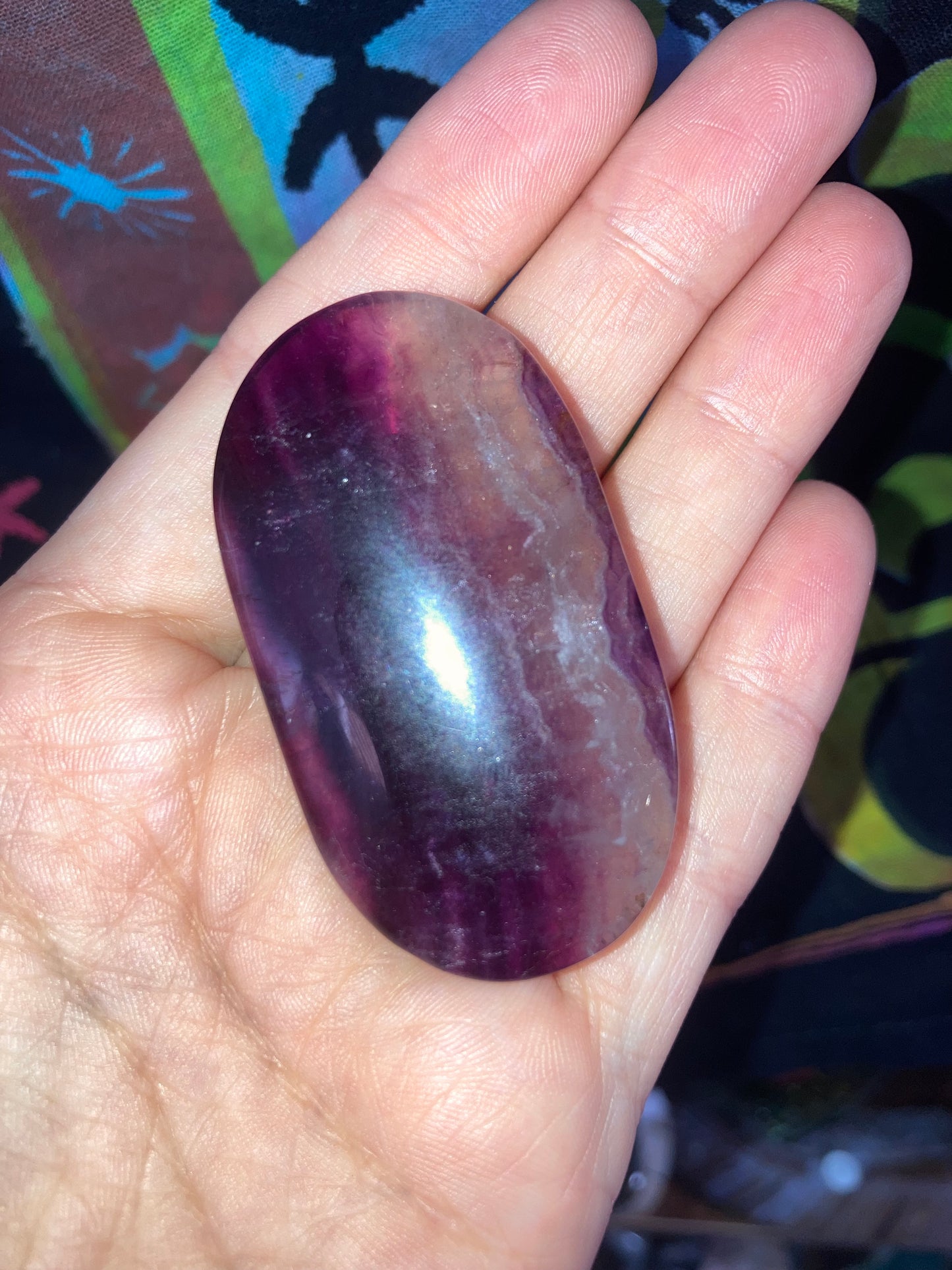 Candy fluorite palm stones