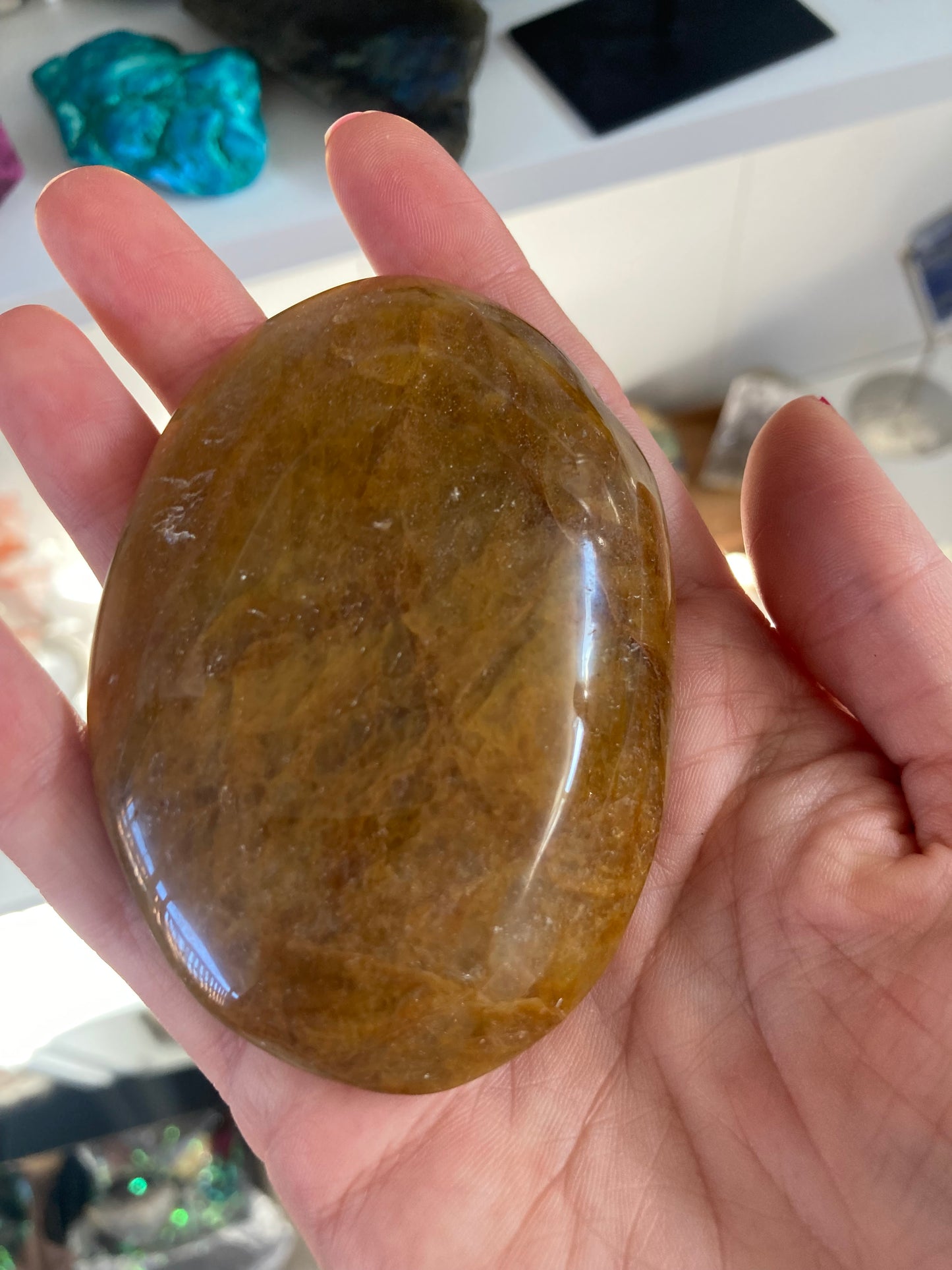 Golden healer palm stone