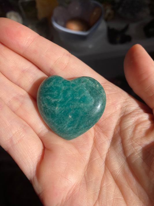 Amazonite smaller heart