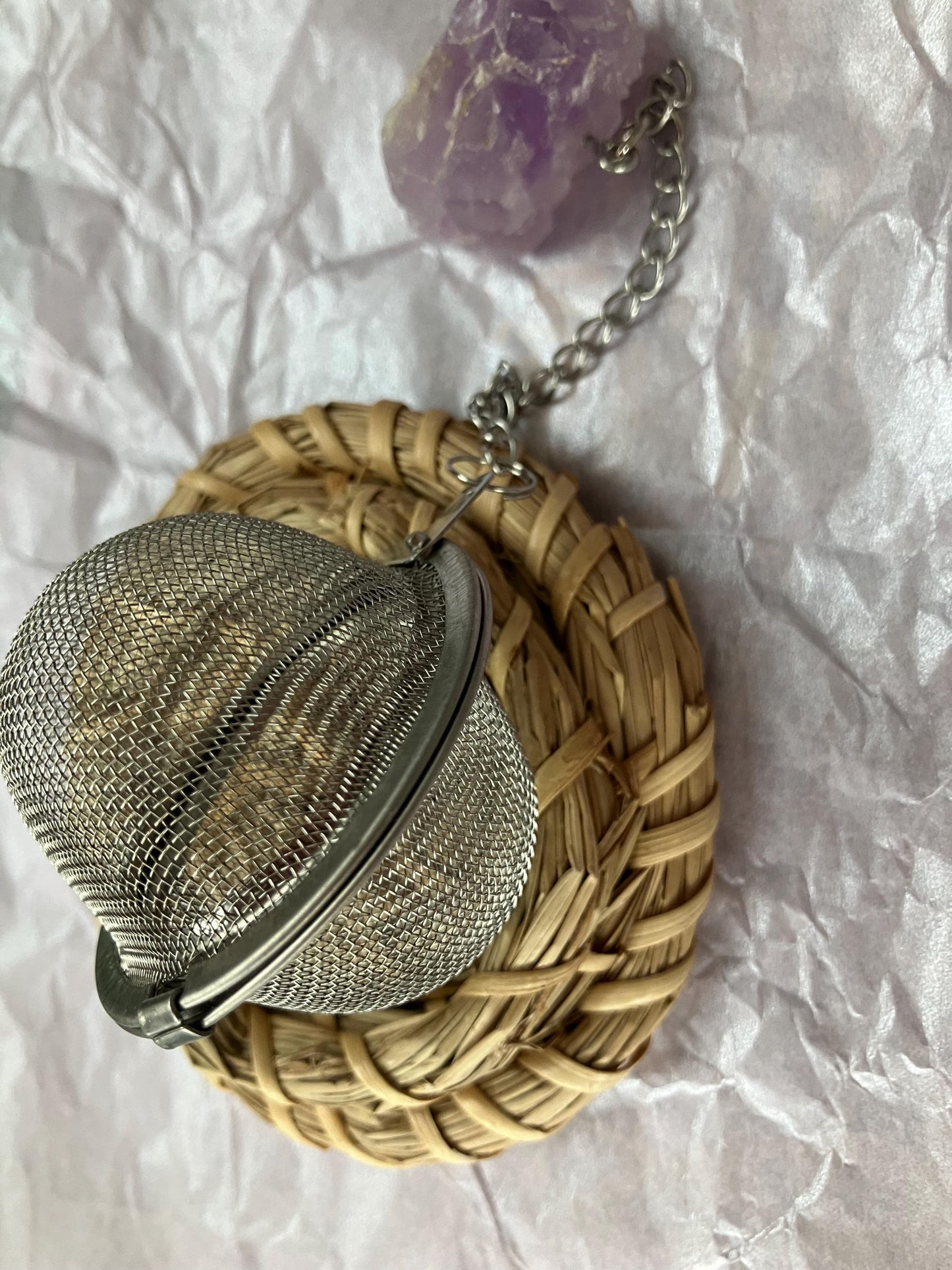 crystal tea strainers