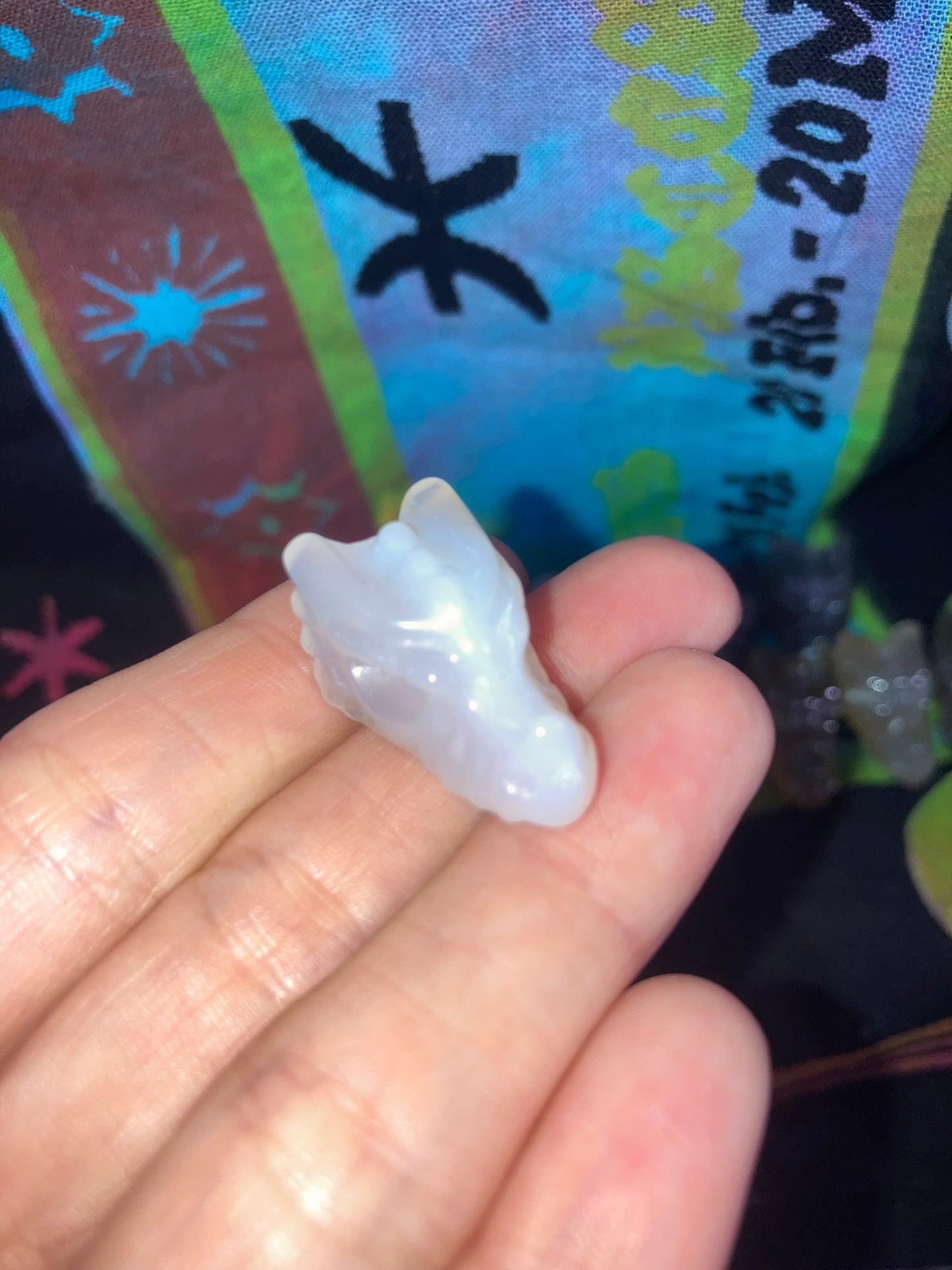Grey Agate Mini Dragon Heads