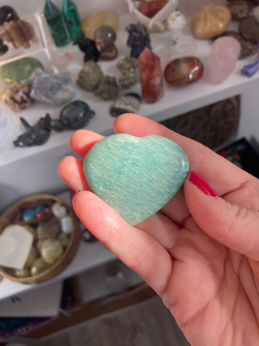 Amazonite heart